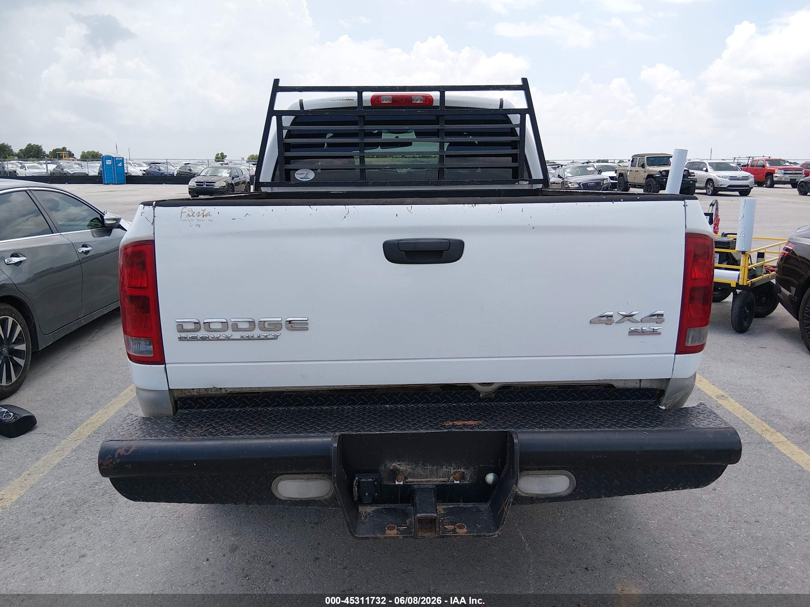 2003 Dodge Ram 2500 Slt/laramie/st White vin: 3D7KU28D83G843269