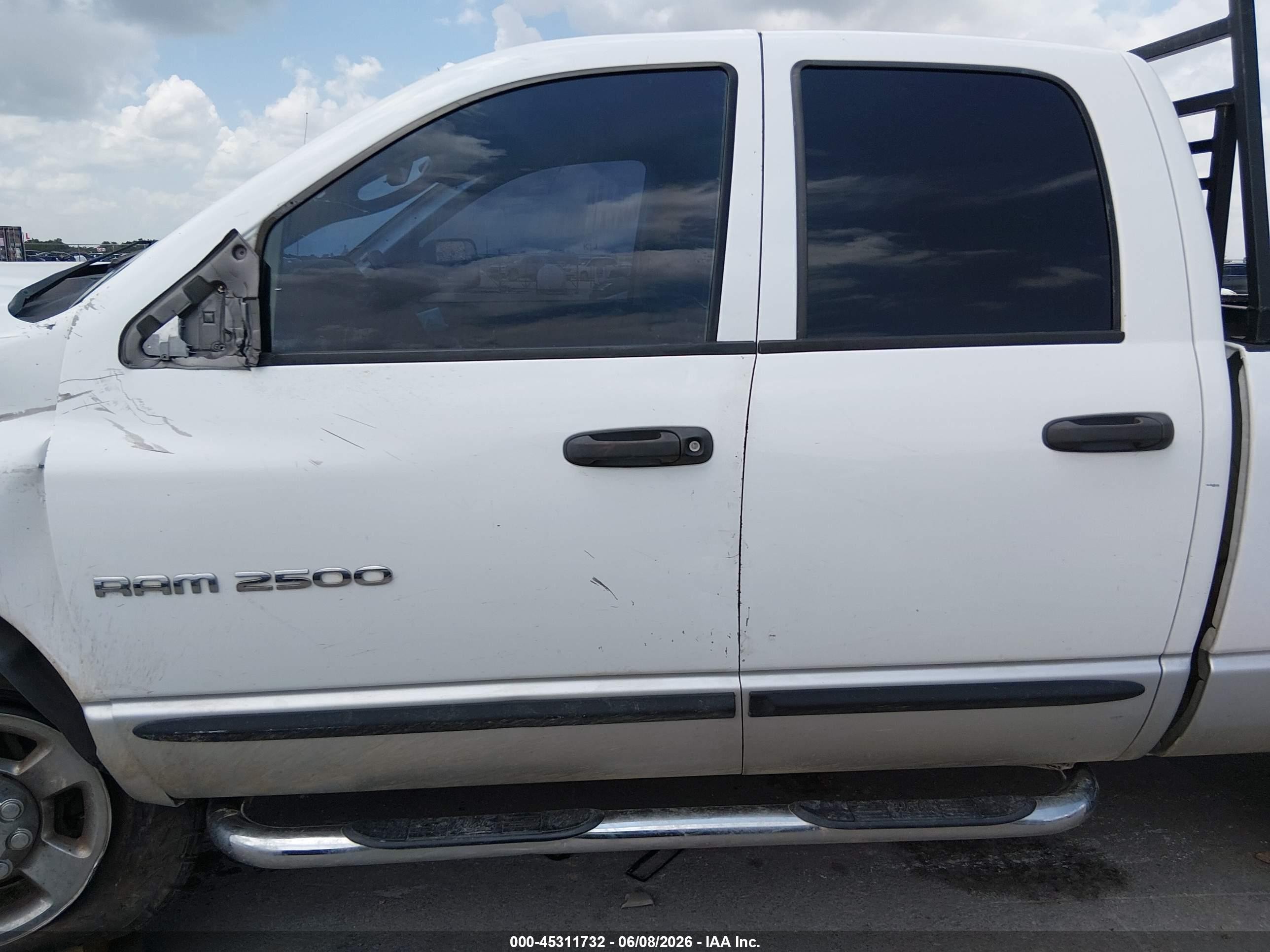 2003 Dodge Ram 2500 Slt/laramie/st White vin: 3D7KU28D83G843269