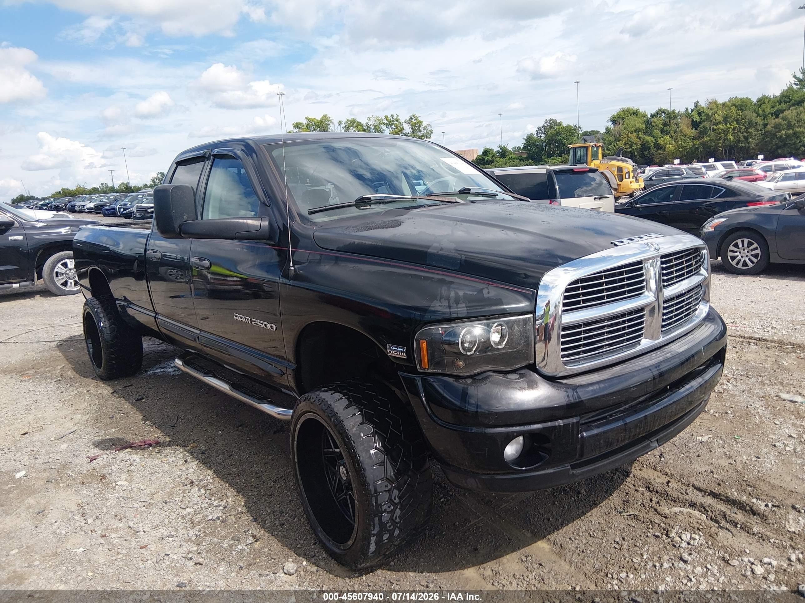 2004 Dodge Ram 2500 Slt/laramie Черный vin: 3D7KU28D84G142796