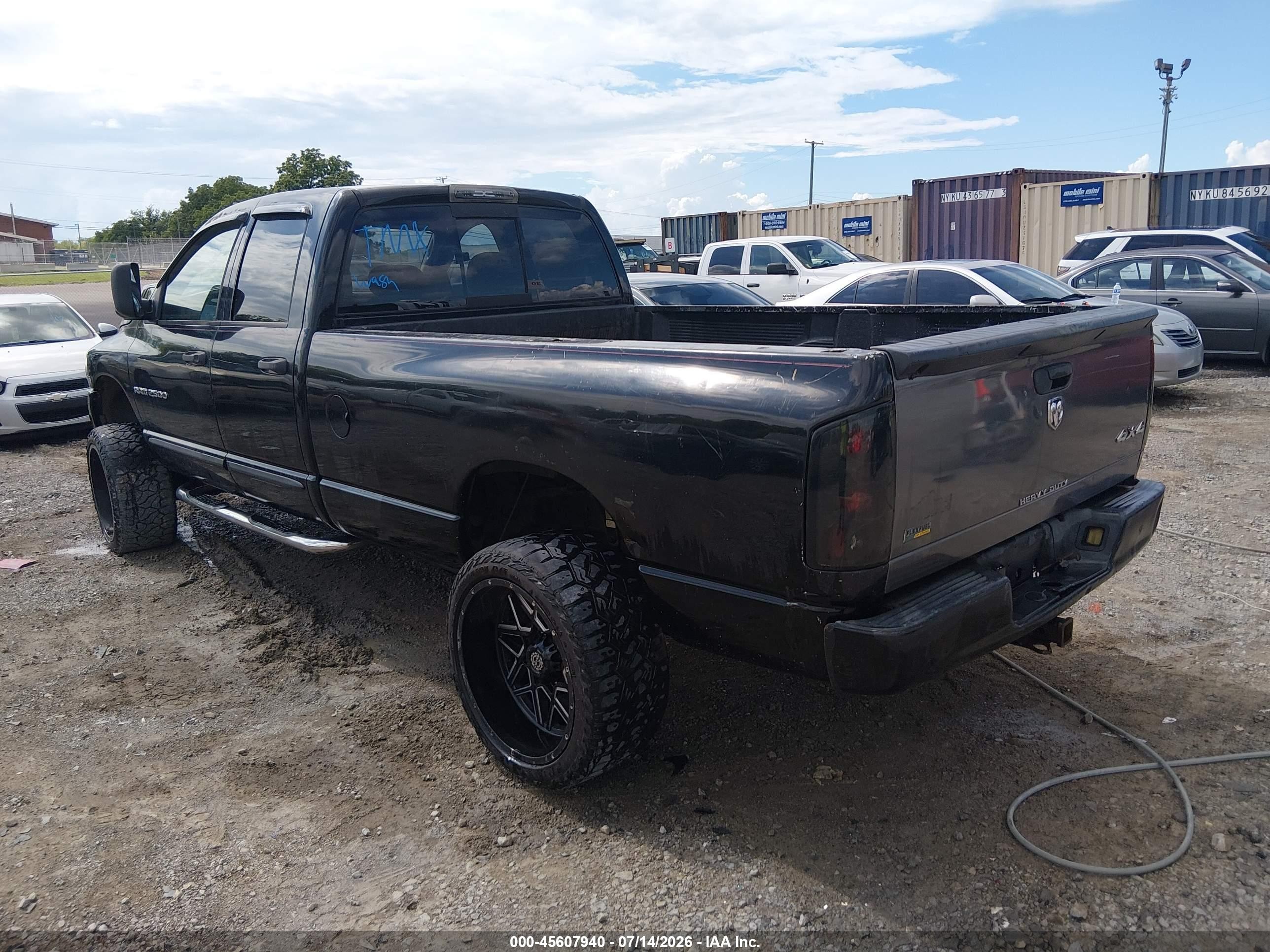 2004 Dodge Ram 2500 Slt/laramie Black vin: 3D7KU28D84G142796