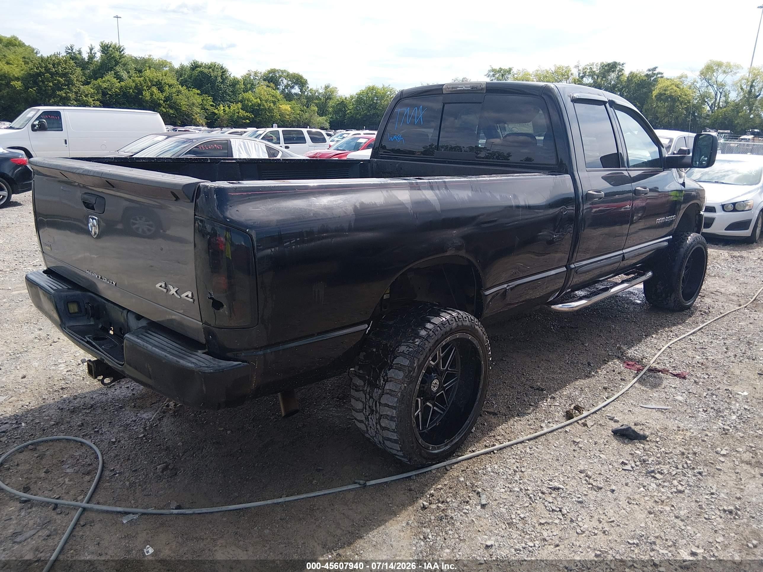 2004 Dodge Ram 2500 Slt/laramie Black vin: 3D7KU28D84G142796
