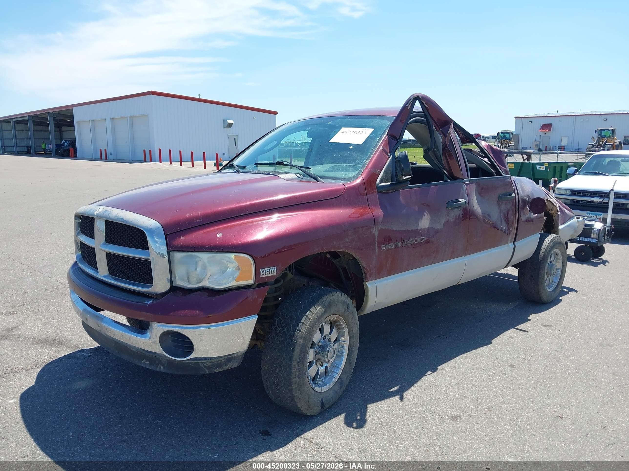 2003 Dodge Ram 2500 Slt/laramie/st Red vin: 3D7KU28D93G850554
