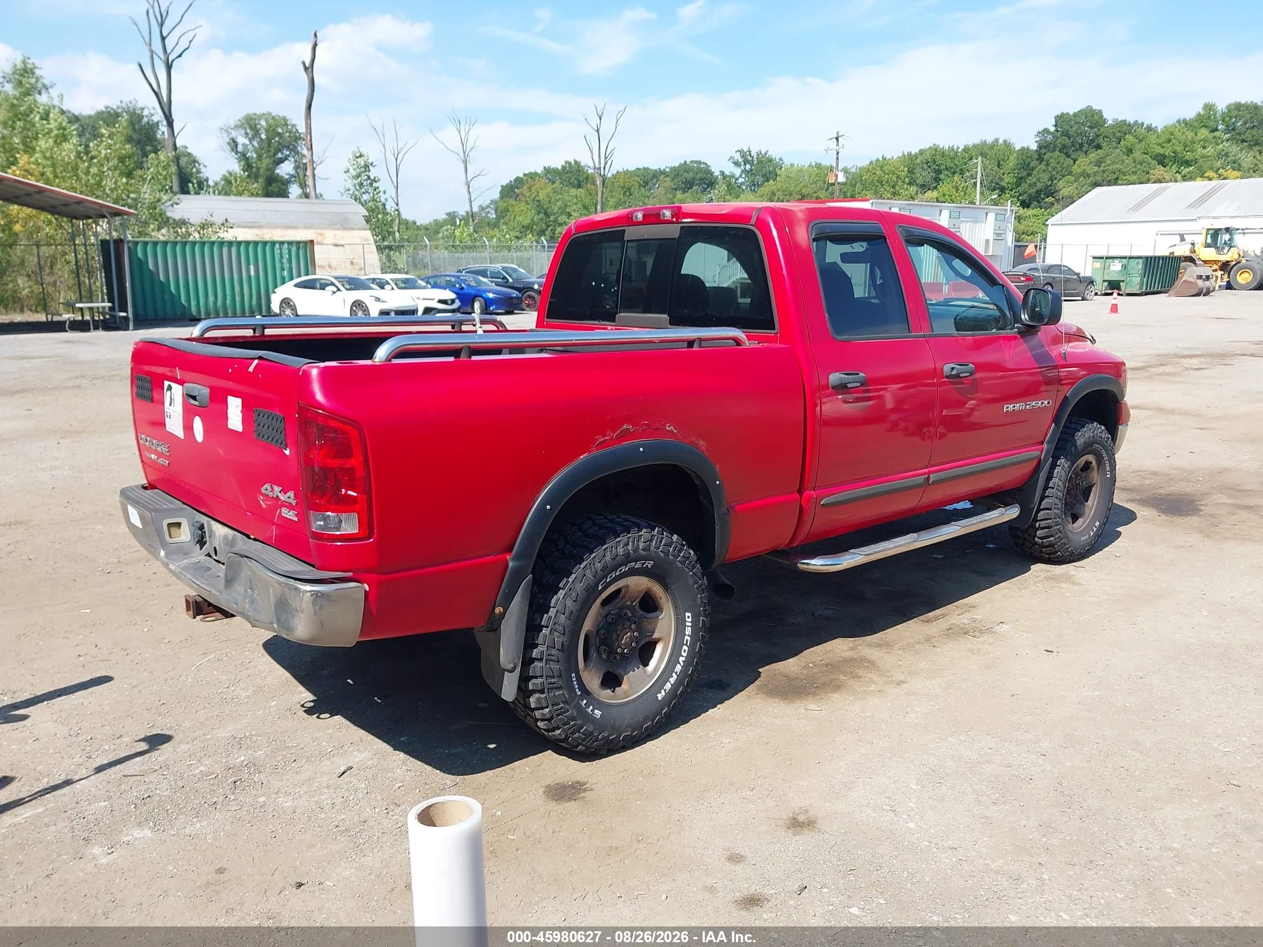 2003 Dodge Ram 2500 Slt/laramie/st Red vin: 3D7KU28W43G762285