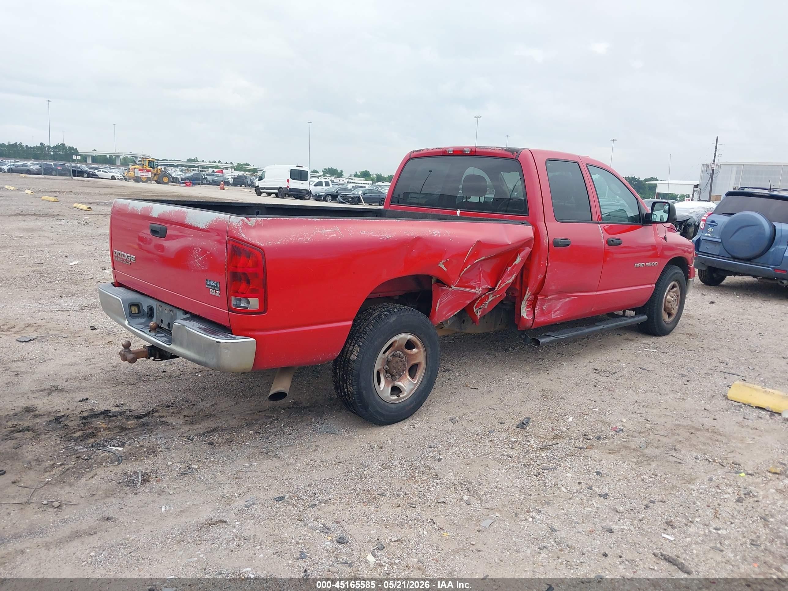 2003 Dodge Ram 3500 Slt/laramie/st Red vin: 3D7LA38633G725845