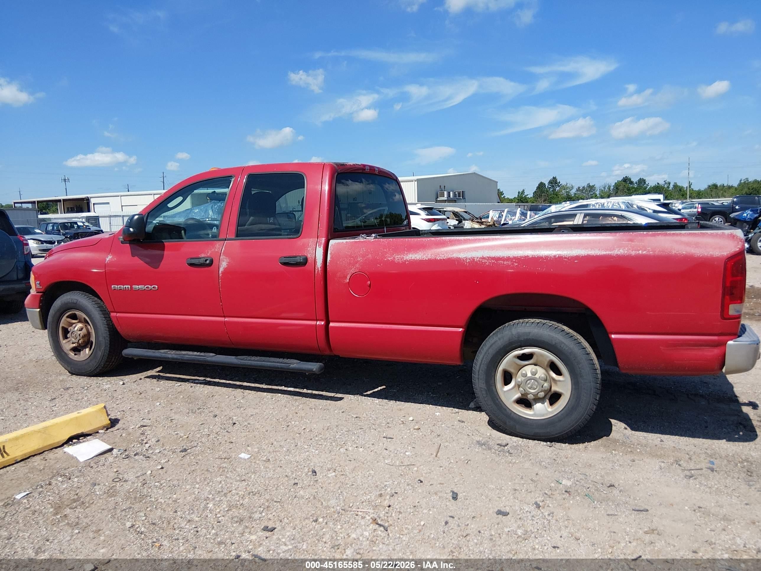 2003 Dodge Ram 3500 Slt/laramie/st Red vin: 3D7LA38633G725845