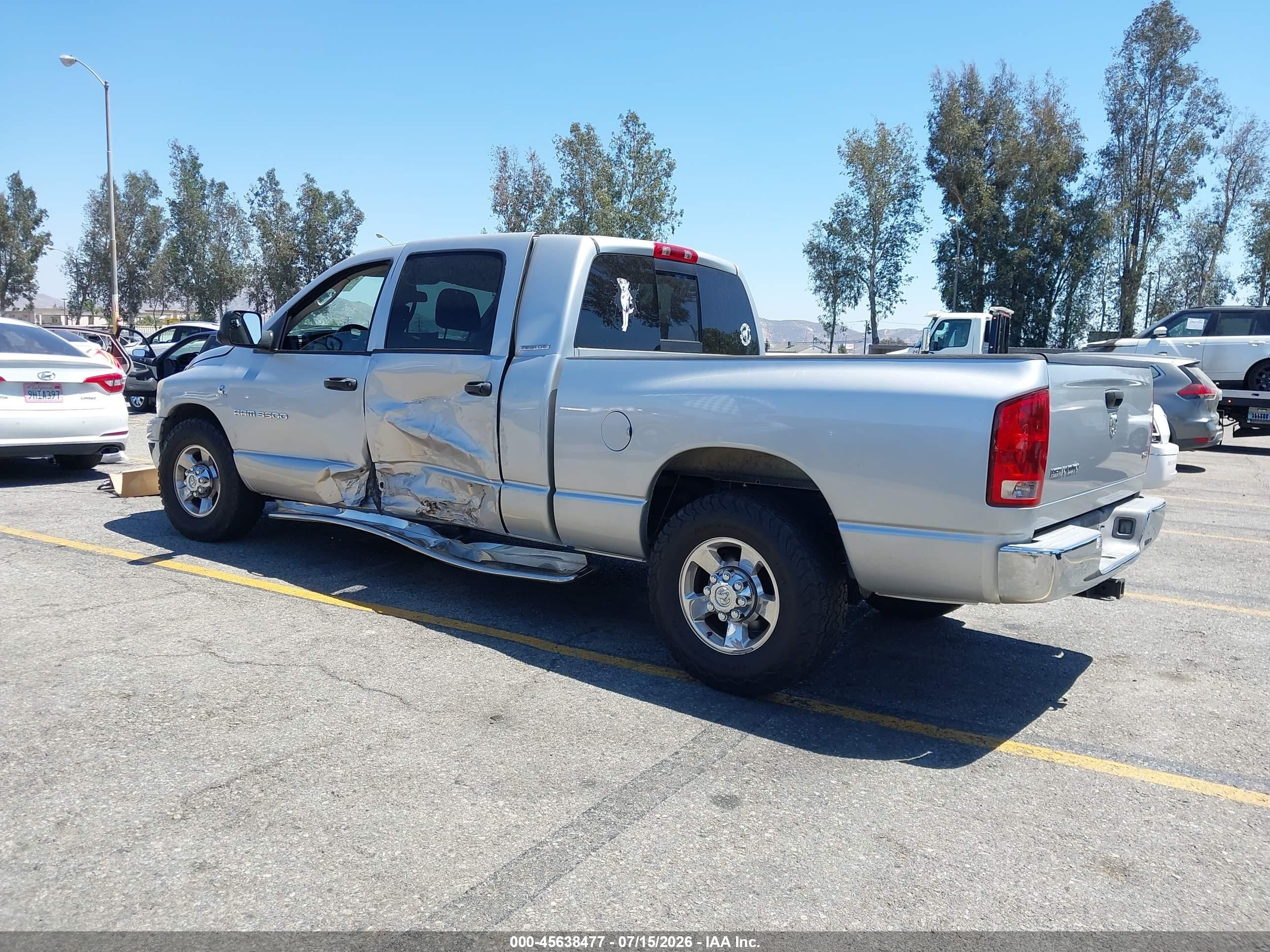 2006 Dodge Ram 3500 Slt Silver vin: 3D7LL39C96G148953