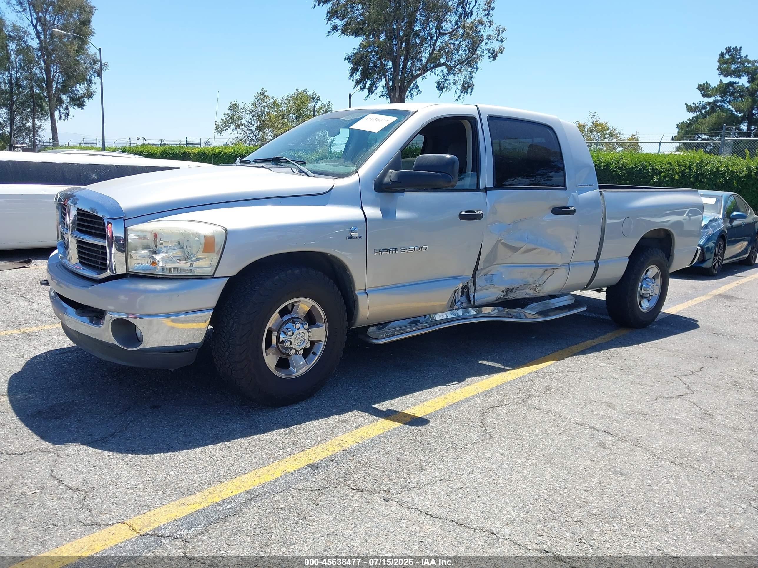 2006 Dodge Ram 3500 Slt Silver vin: 3D7LL39C96G148953