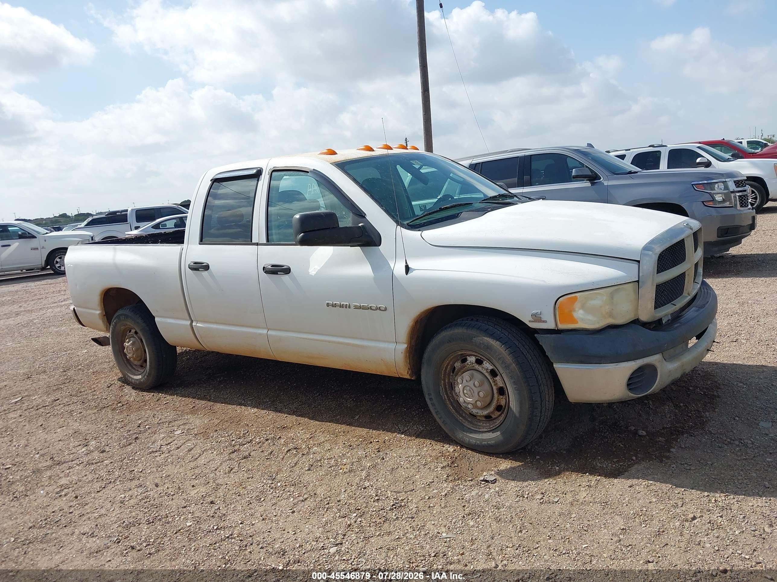 2005 Dodge Ram 3500 St White vin: 3D7LR38C45G760332