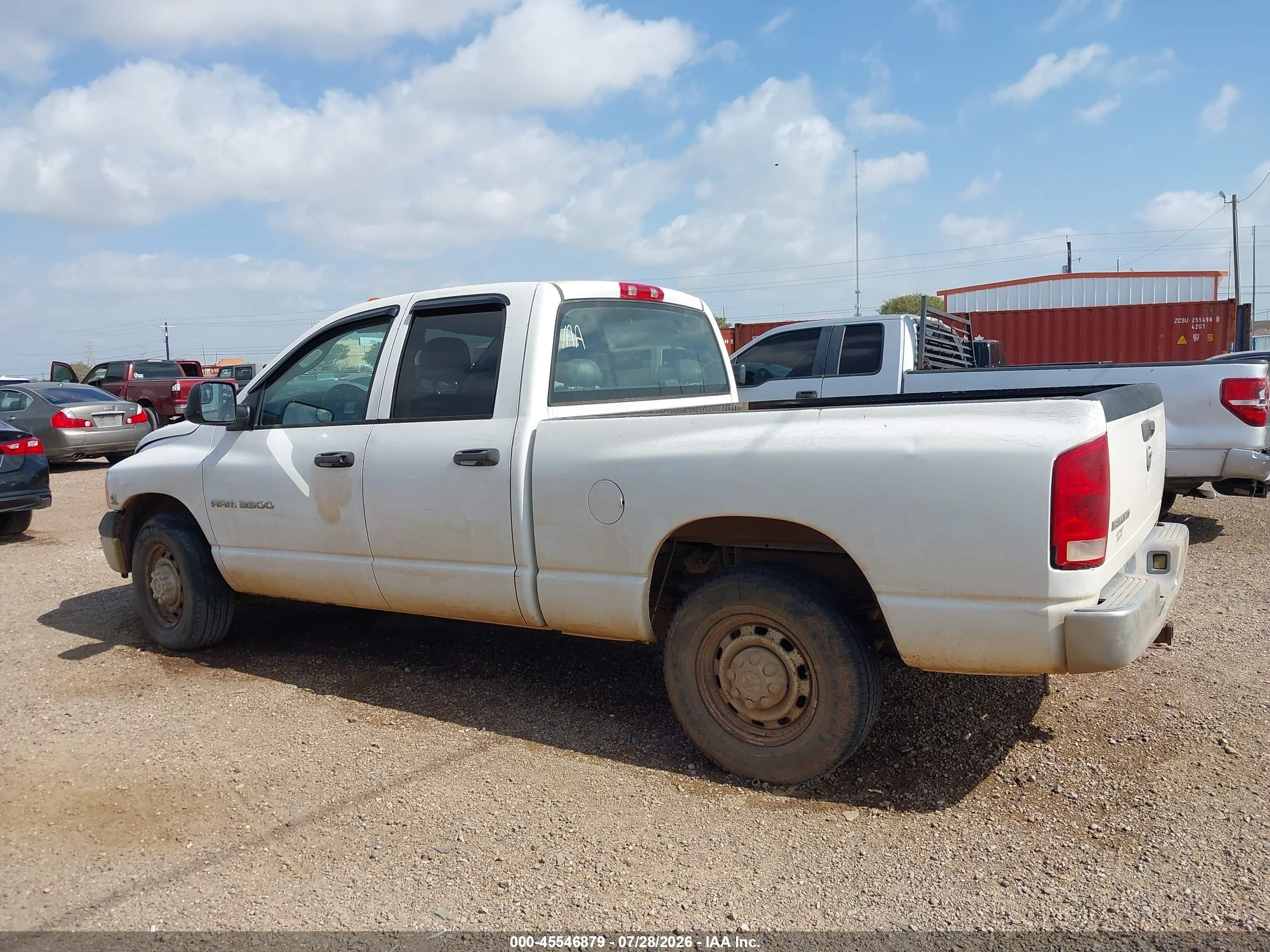 2005 Dodge Ram 3500 St White vin: 3D7LR38C45G760332