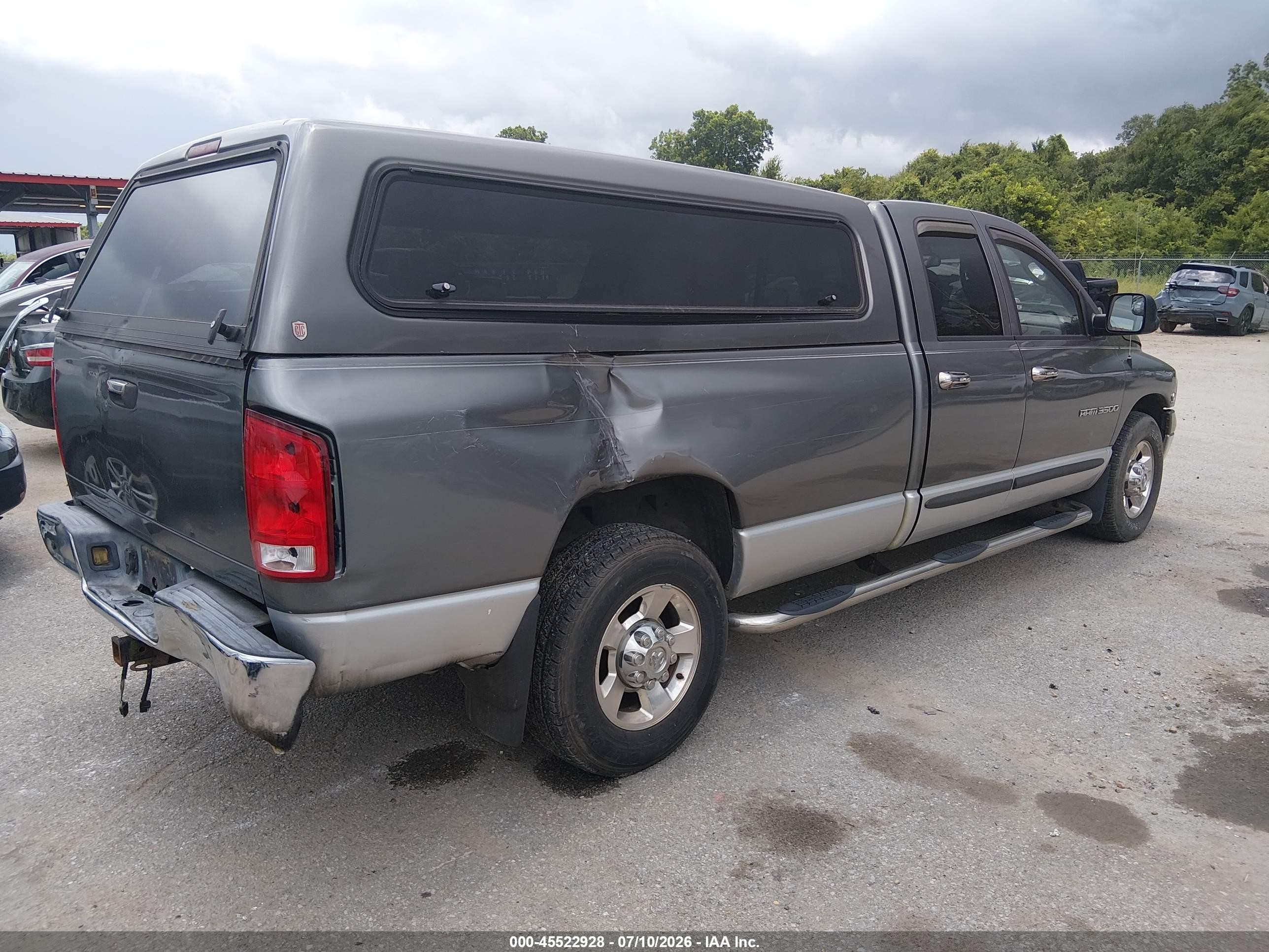 2005 Dodge Ram 3500 Slt/laramie Gray vin: 3D7LR38C65G727994