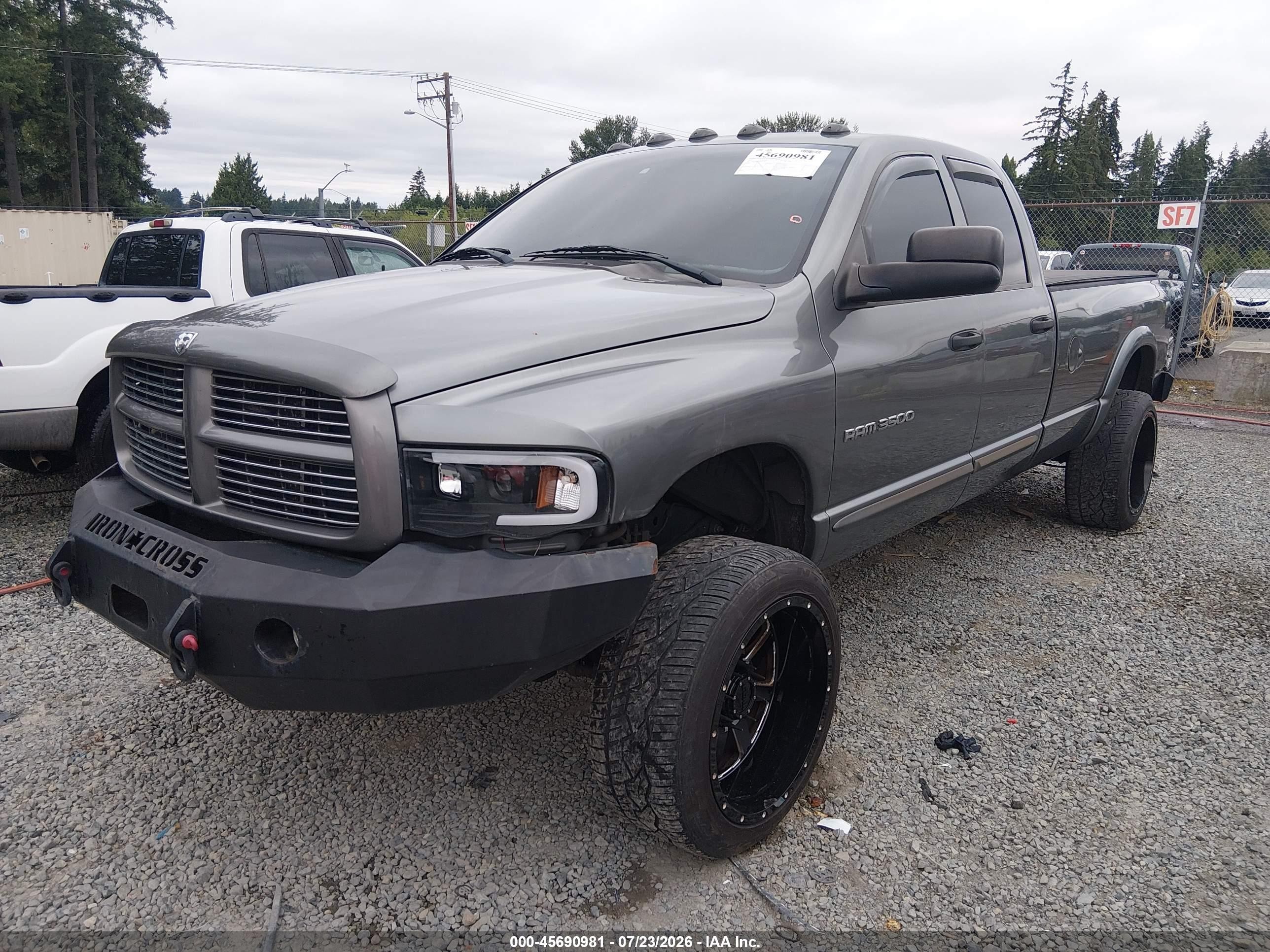 2005 Dodge Ram 3500 Slt/laramie Gray vin: 3D7LS38C95G827267