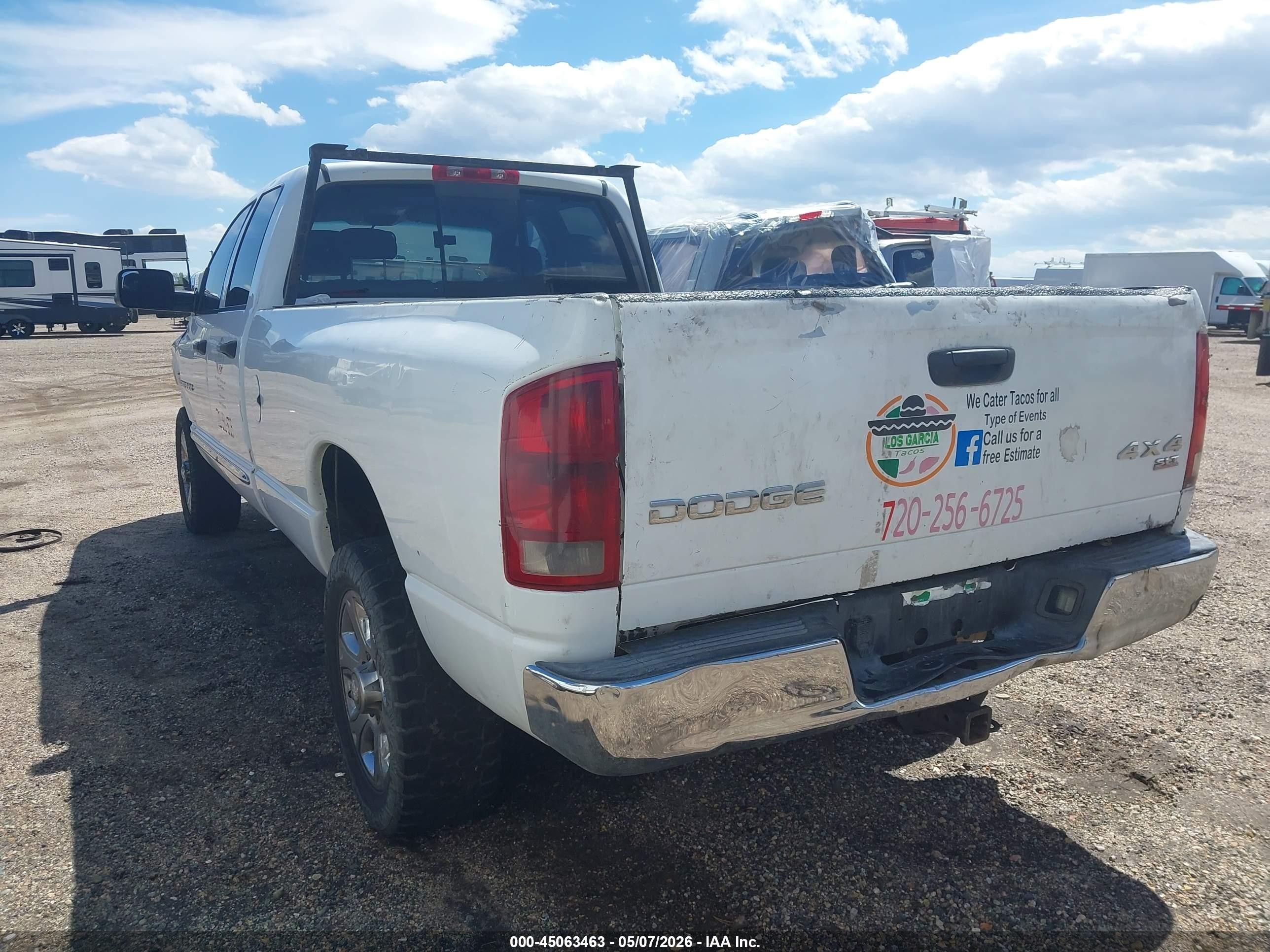 2005 Dodge Ram 3500 Slt/laramie White vin: 3D7LS38CX5G821266