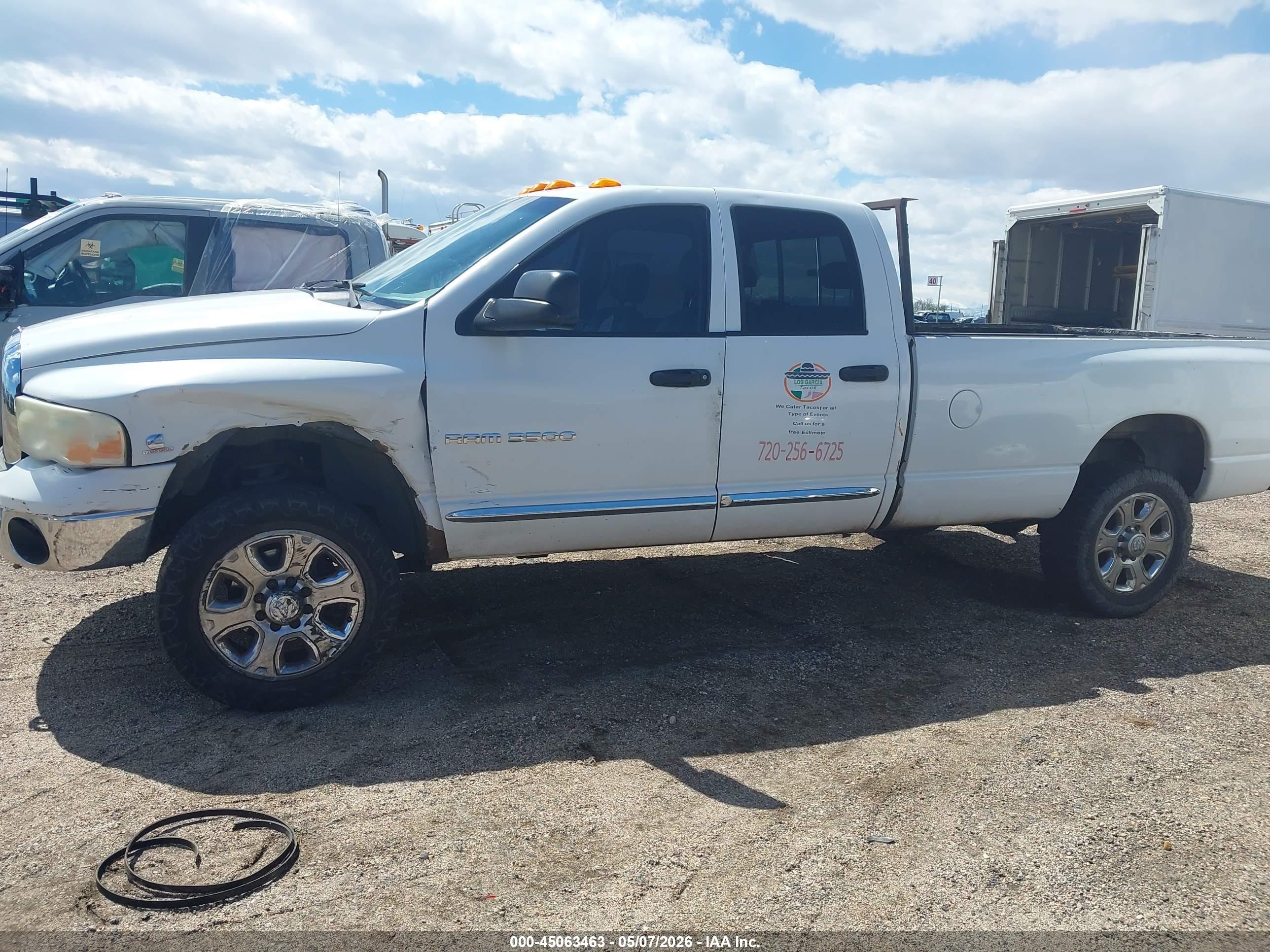 2005 Dodge Ram 3500 Slt/laramie White vin: 3D7LS38CX5G821266