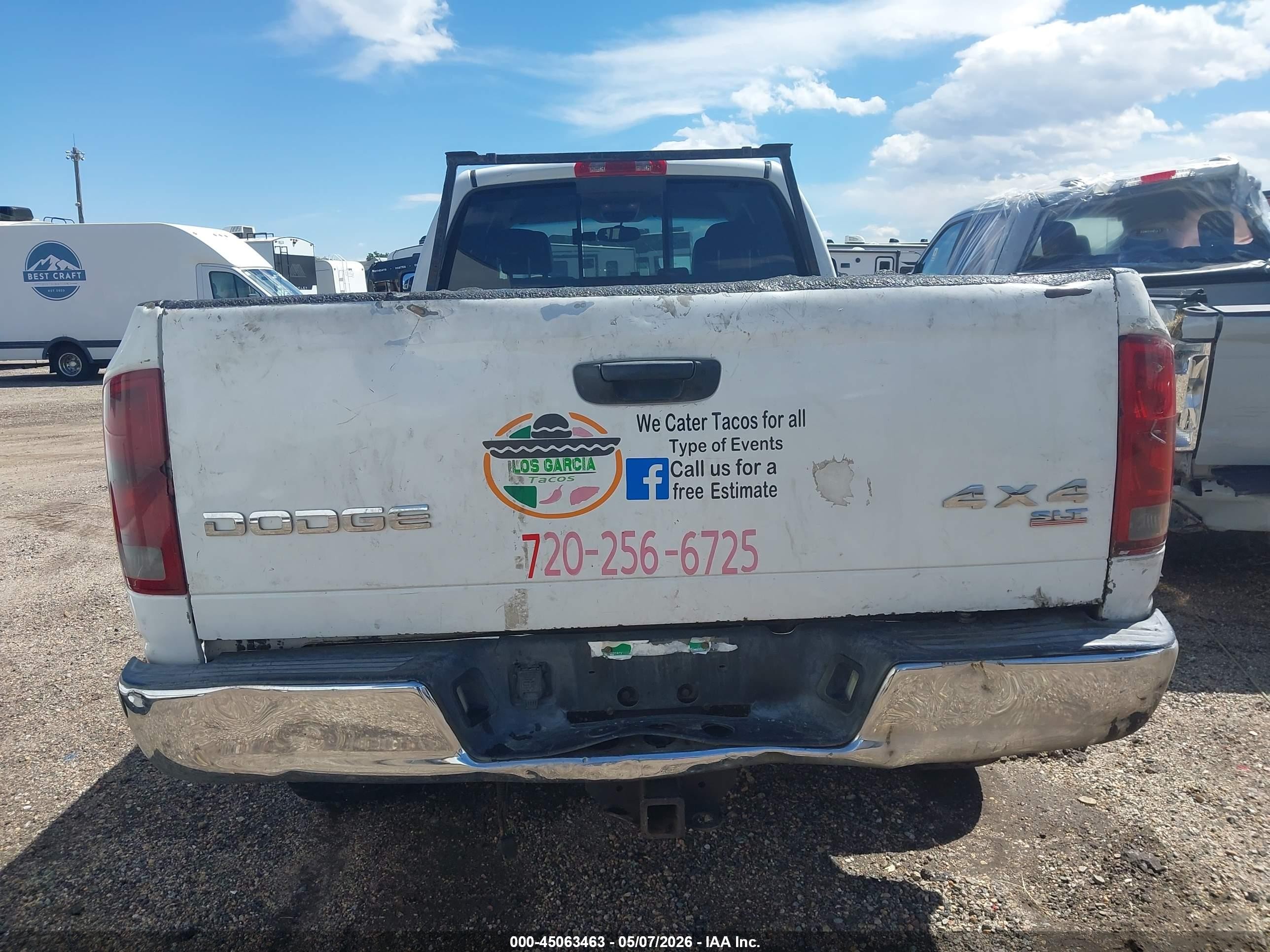 2005 Dodge Ram 3500 Slt/laramie White vin: 3D7LS38CX5G821266