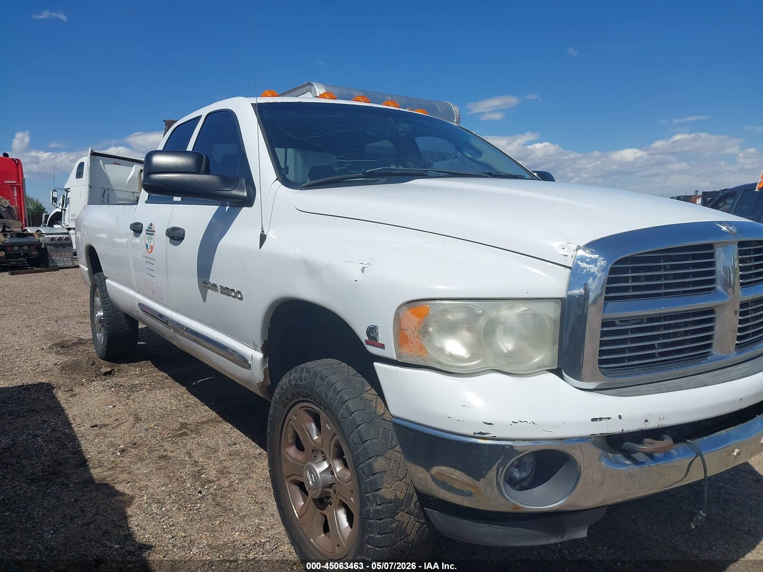 2005 Dodge Ram 3500 Slt/laramie White vin: 3D7LS38CX5G821266