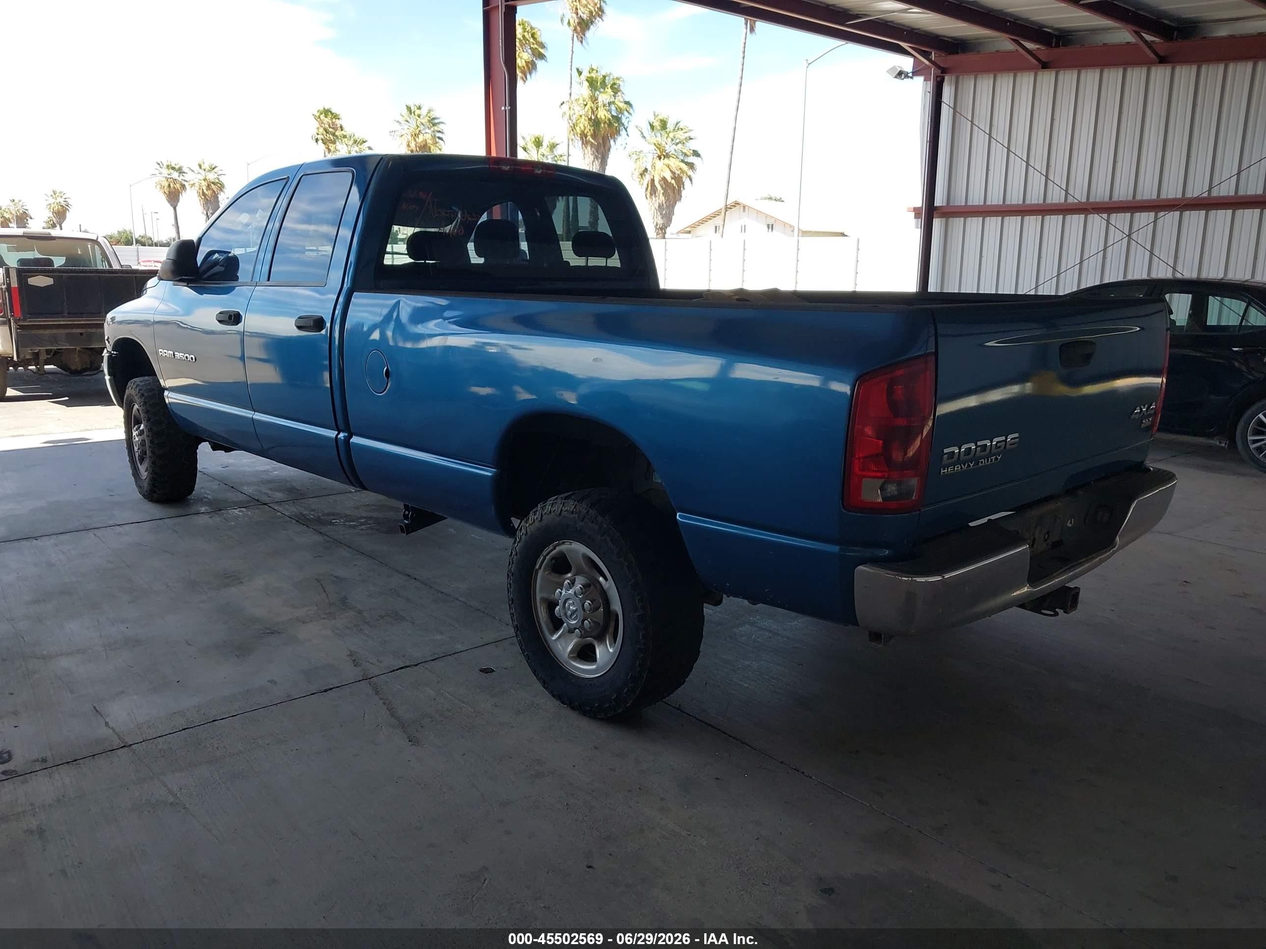 2004 Dodge Ram 3500 Slt/laramie Blue vin: 3D7LU38C14G225682