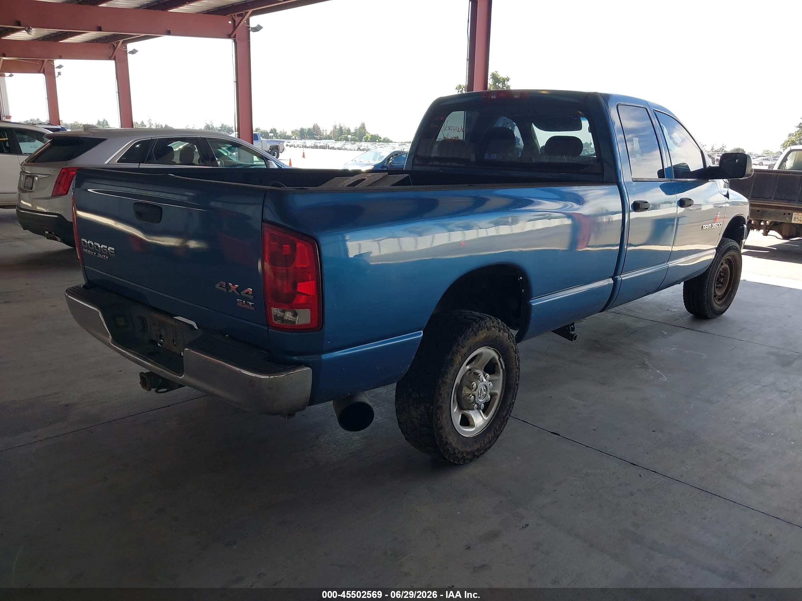 2004 Dodge Ram 3500 Slt/laramie Blue vin: 3D7LU38C14G225682