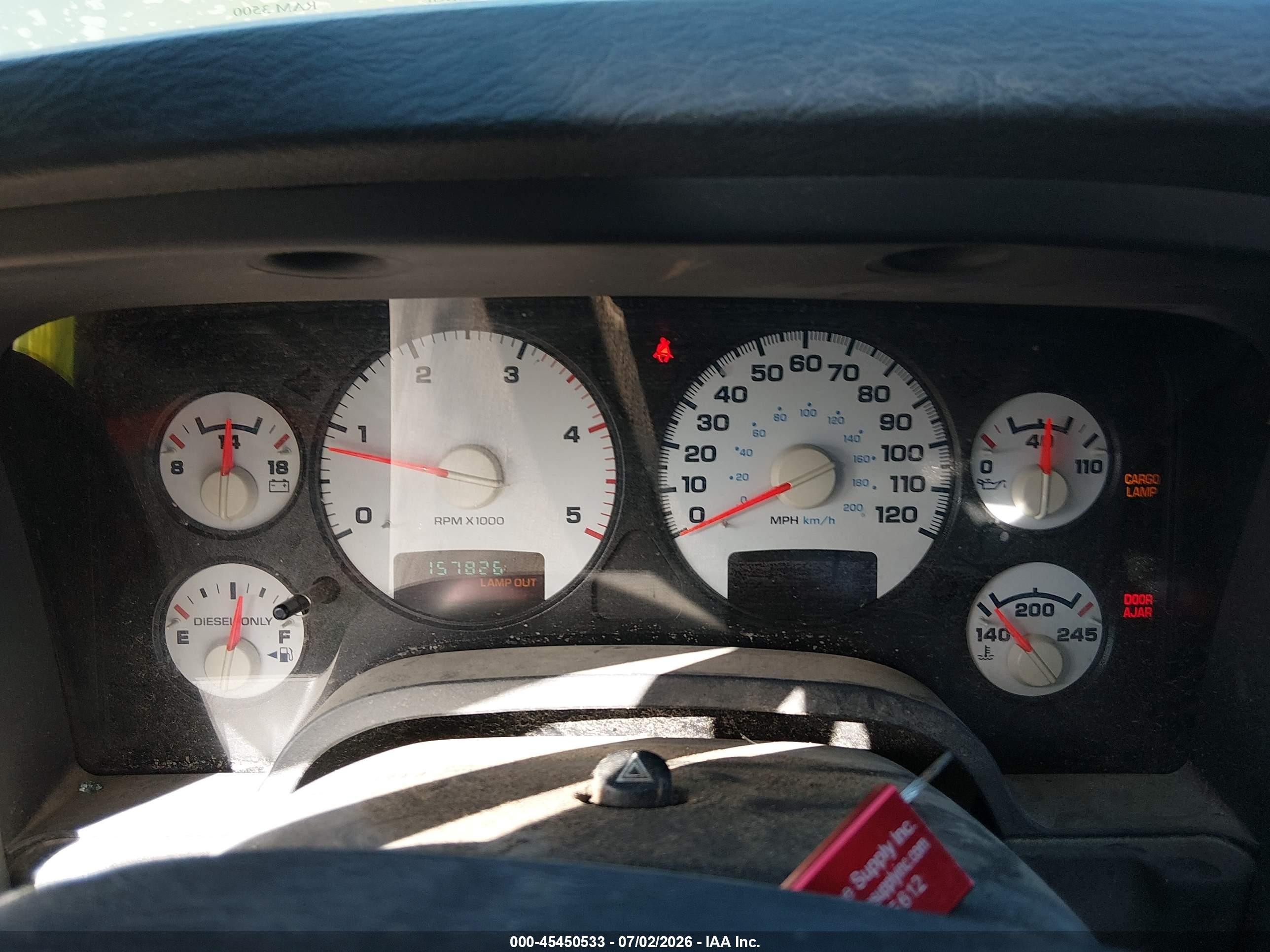 2003 Dodge Ram 3500 Slt/laramie/st Gray vin: 3D7LU38C73G718166
