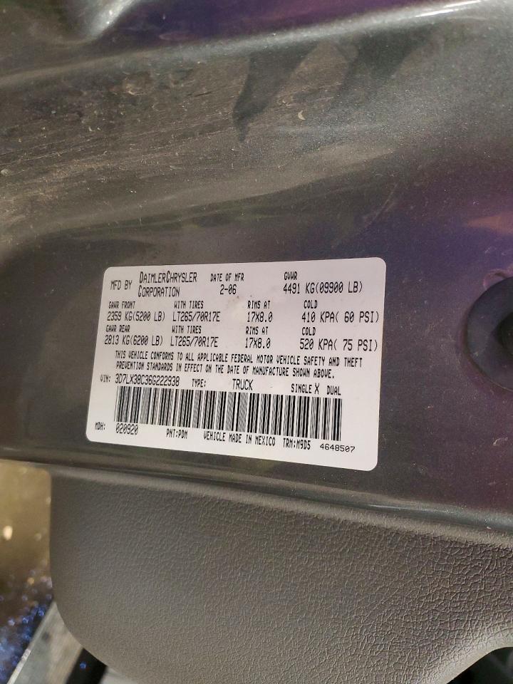2006 Dodge Ram 3500 St Gray vin: 3D7LX38C36G222938