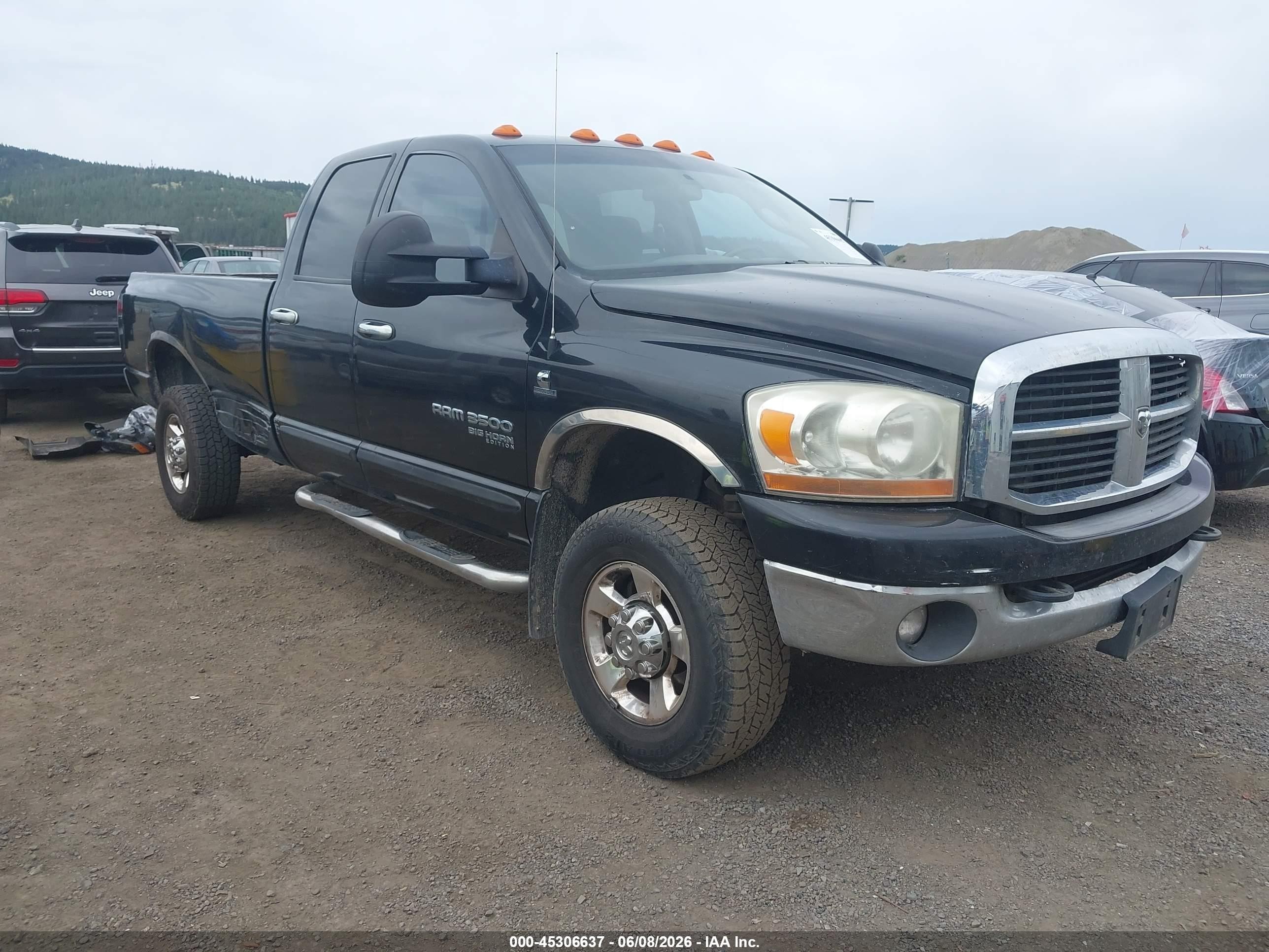 2006 Dodge Ram 3500 Slt/sport Black vin: 3D7LX38C46G235777