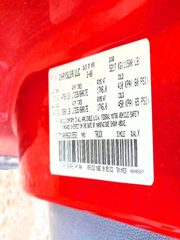 2008 Dodge Ram 3500 St Красный vin: 3D7ML48A98G212552