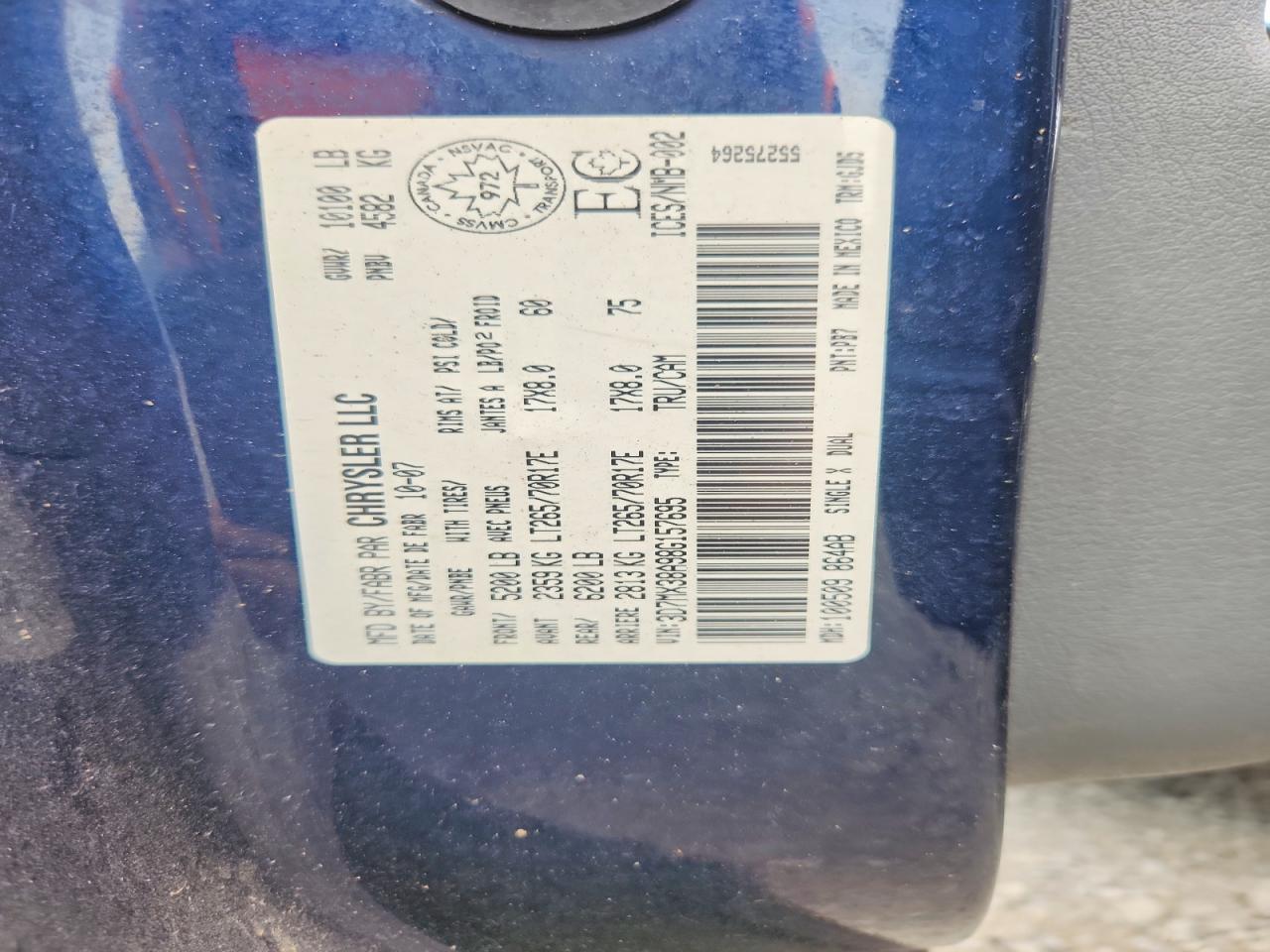2008 Dodge Ram 3500 Longhorn Blue vin: 3D7MX38A98G157695