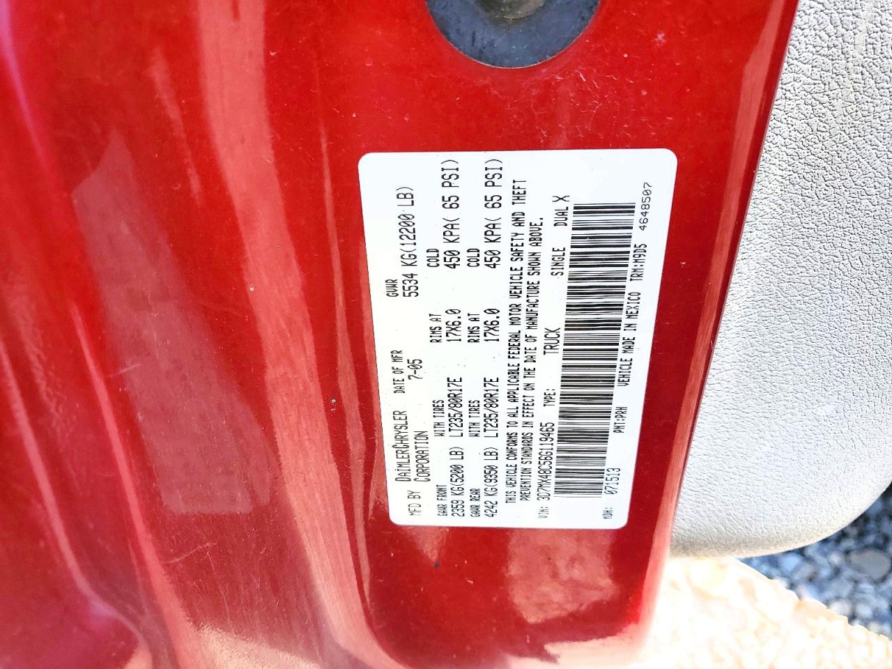 2006 Dodge Ram 3500 St Maroon vin: 3D7MX48C56G119465