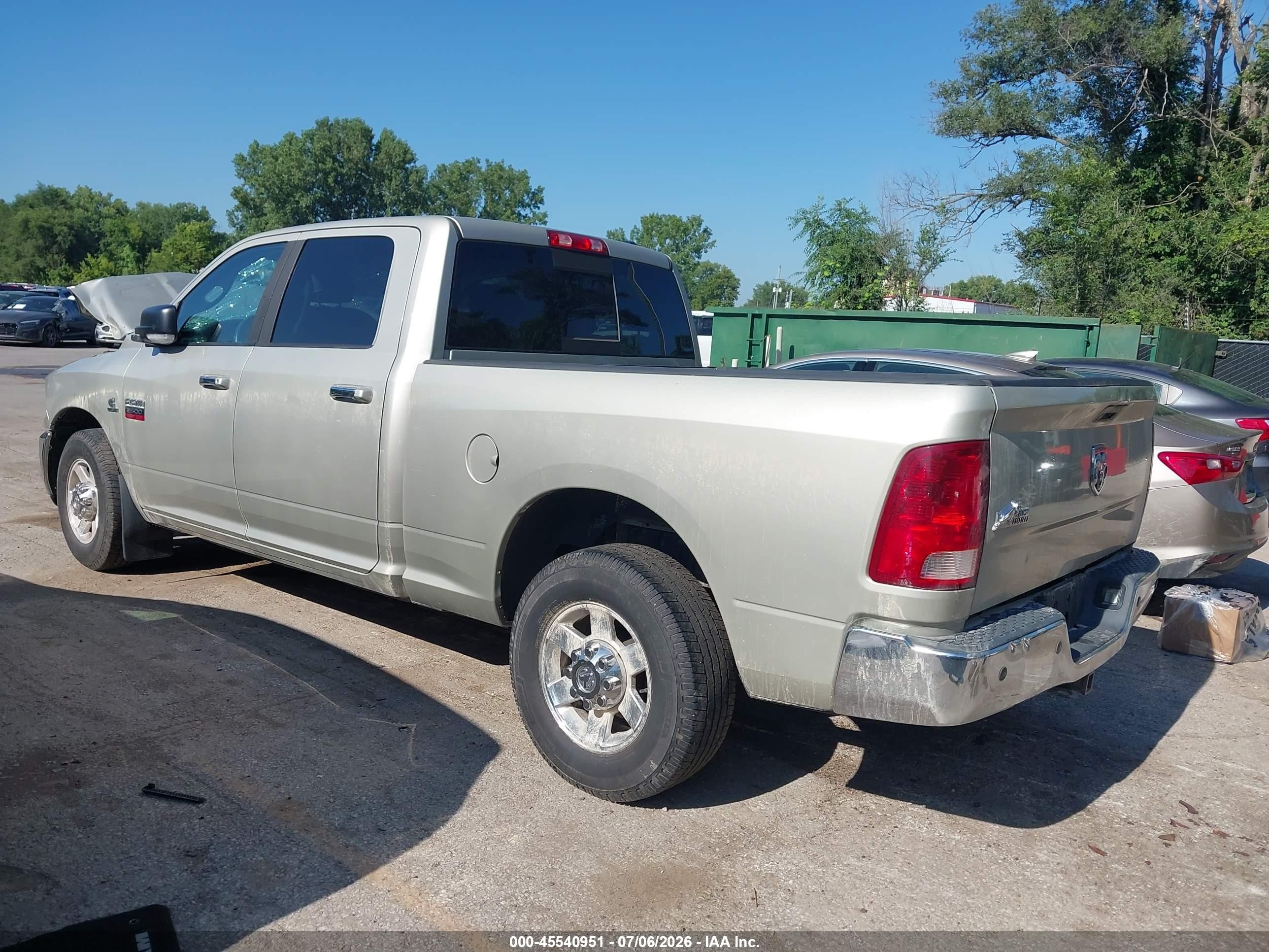 2010 Dodge Ram 2500 Slt/trx Gray vin: 3D7TP2CL0AG186572