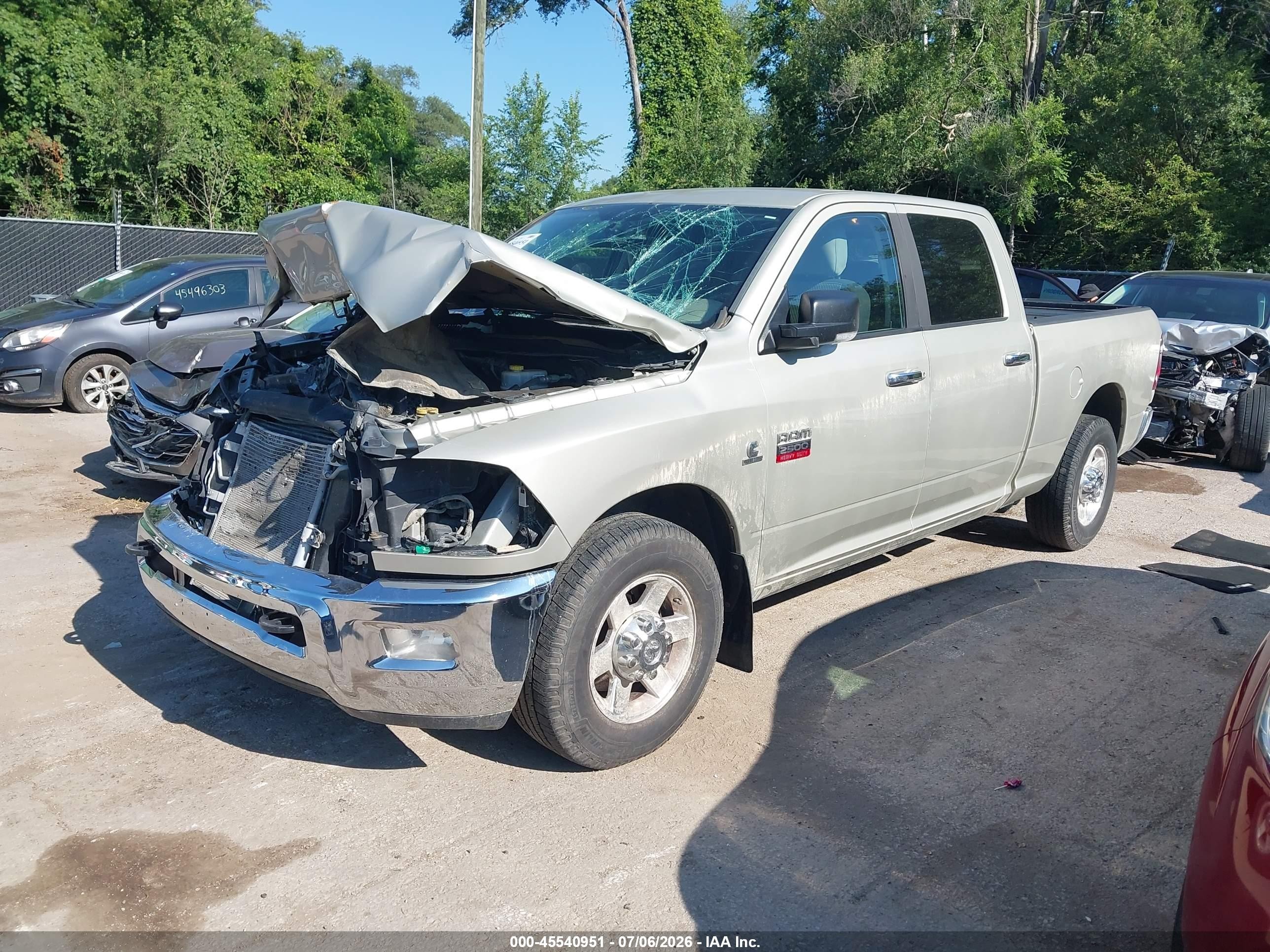 2010 Dodge Ram 2500 Slt/trx Gray vin: 3D7TP2CL0AG186572