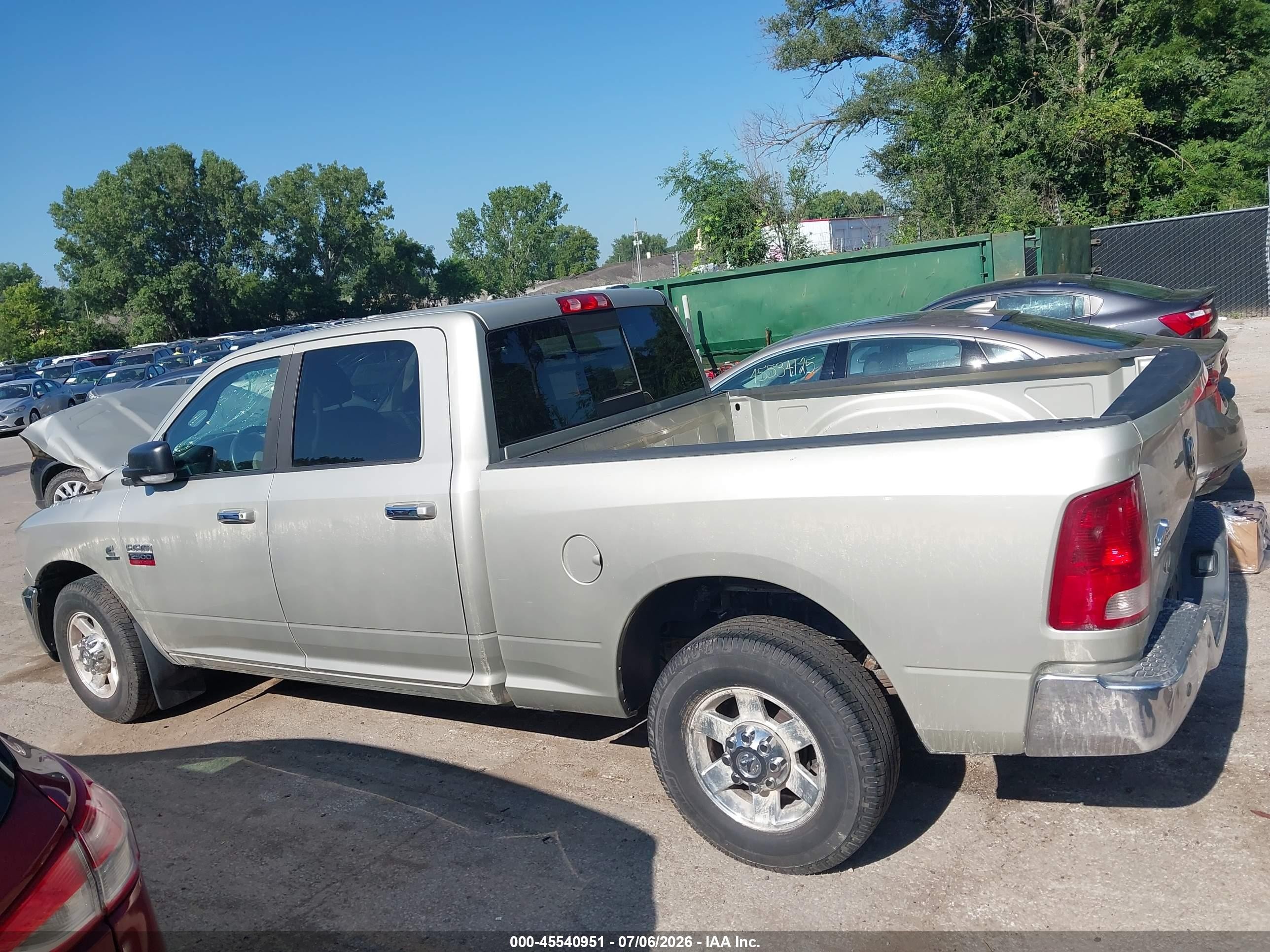 2010 Dodge Ram 2500 Slt/trx Gray vin: 3D7TP2CL0AG186572