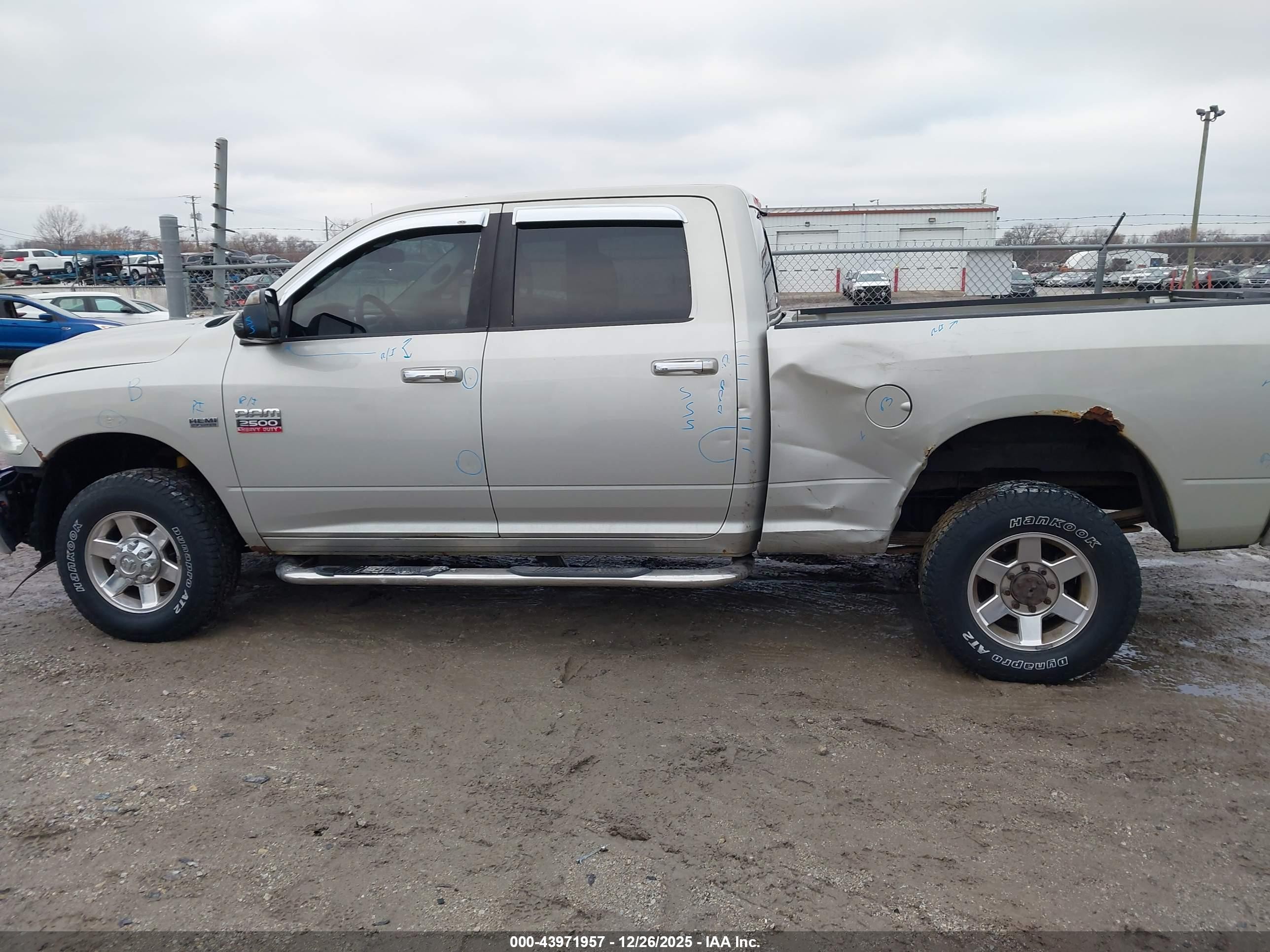 2010 Dodge Ram 2500 Slt Silver vin: 3D7TT2CT3AG125874