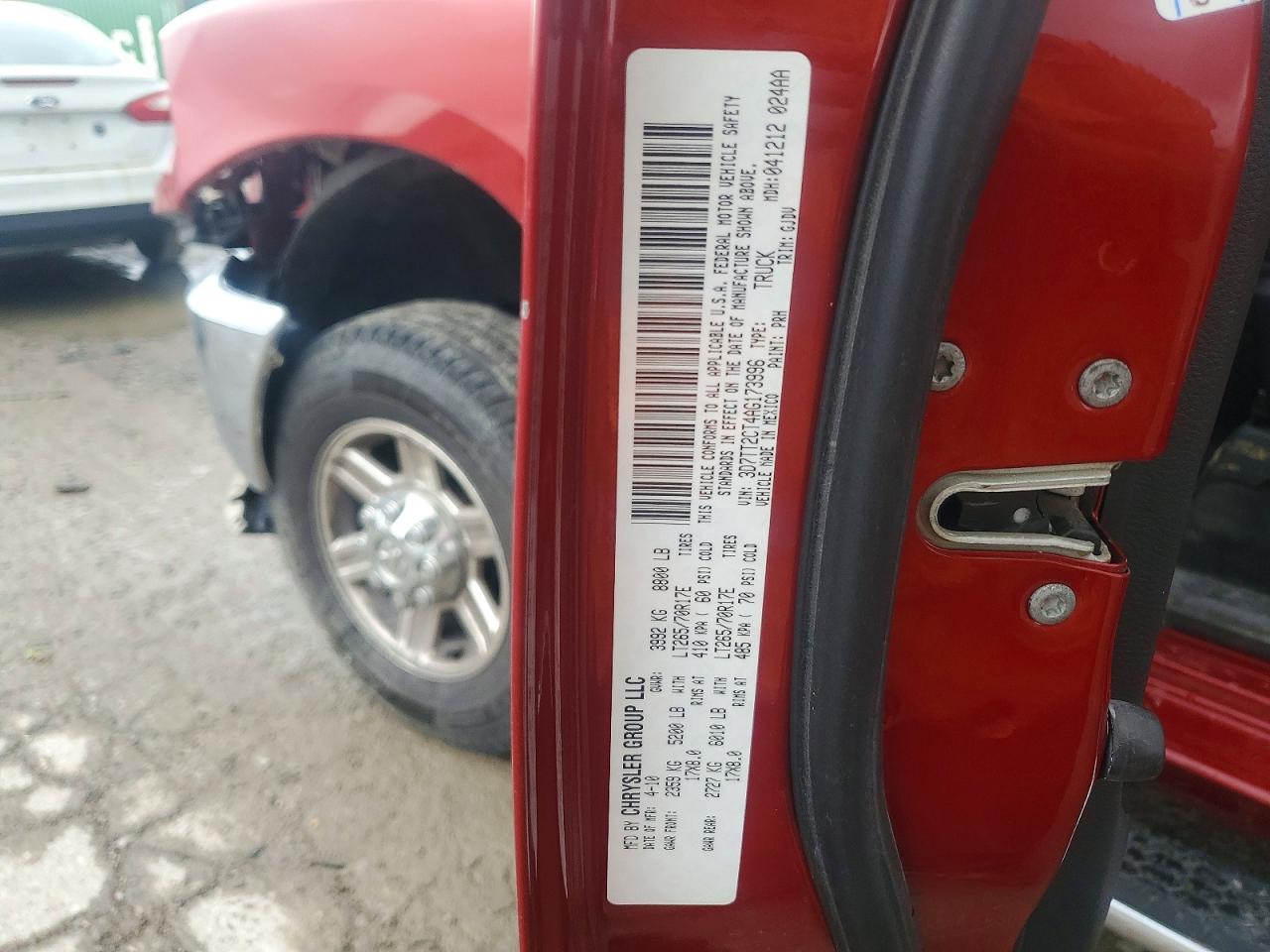 2010 Dodge Ram 2500 Maroon vin: 3D7TT2CT4AG173996