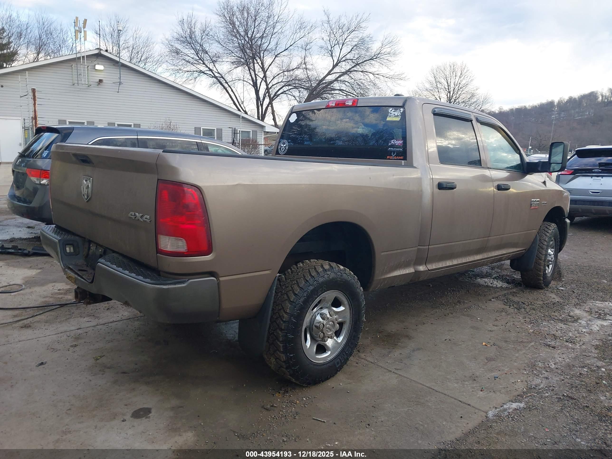 2010 Dodge Ram 2500 St Gold vin: 3D7TT2CT5AG123012