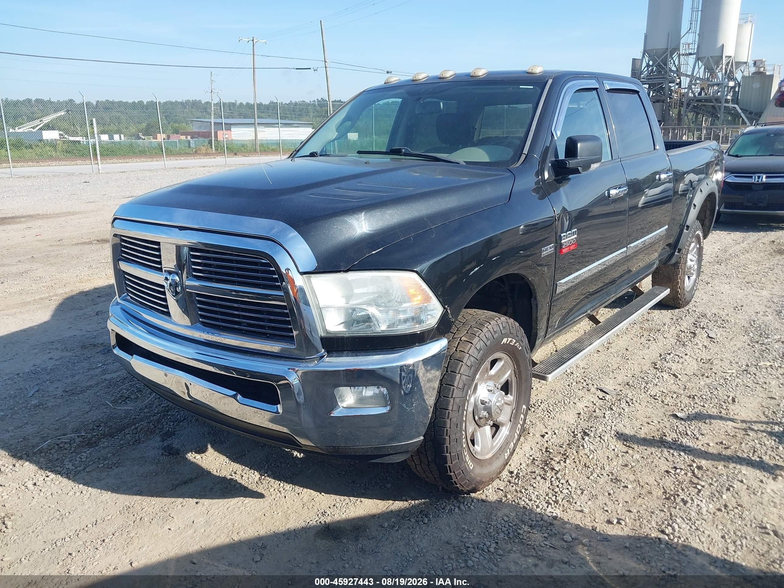 2010 Dodge Ram 2500 Slt Black vin: 3D7TT2CT7AG158490