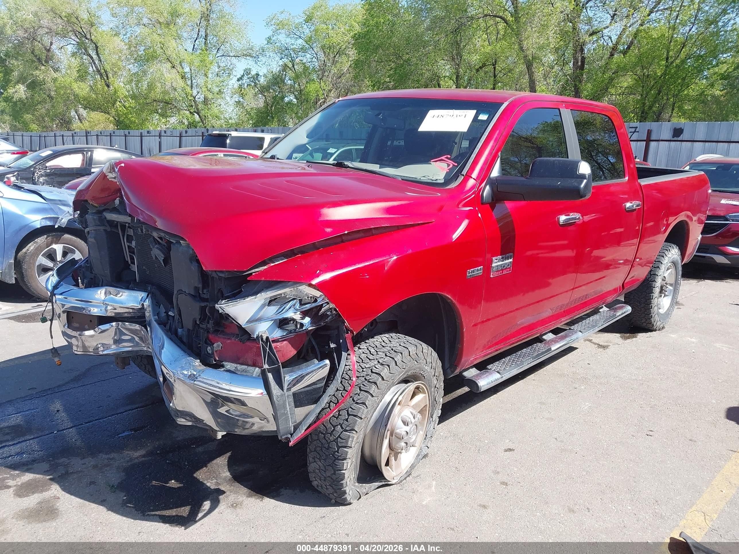 2010 Dodge Ram 2500 Slt Red vin: 3D7TT2CT8AG116796