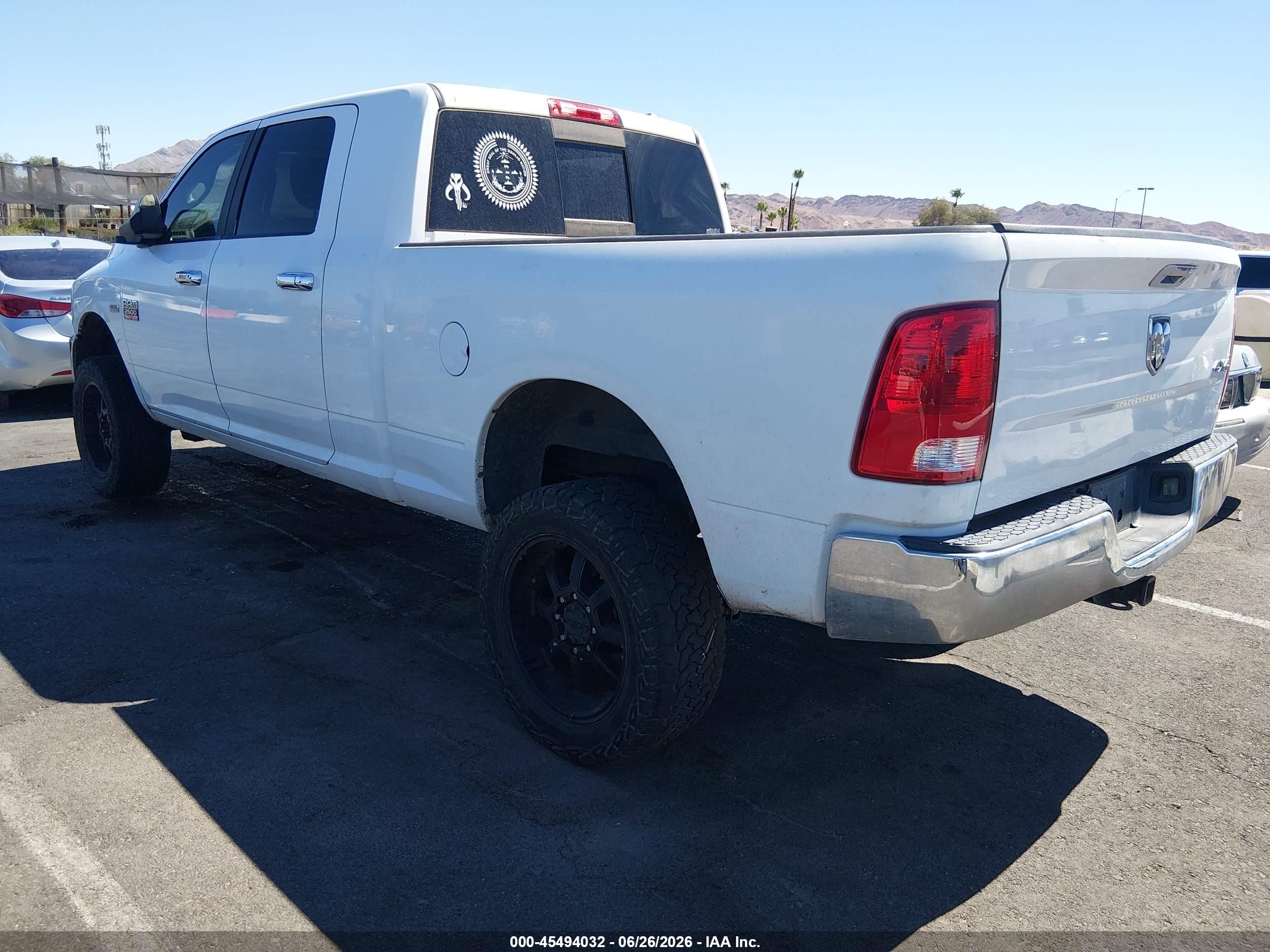 2011 Ram Ram 2500 Slt White vin: 3D7TT2HT6BG507228
