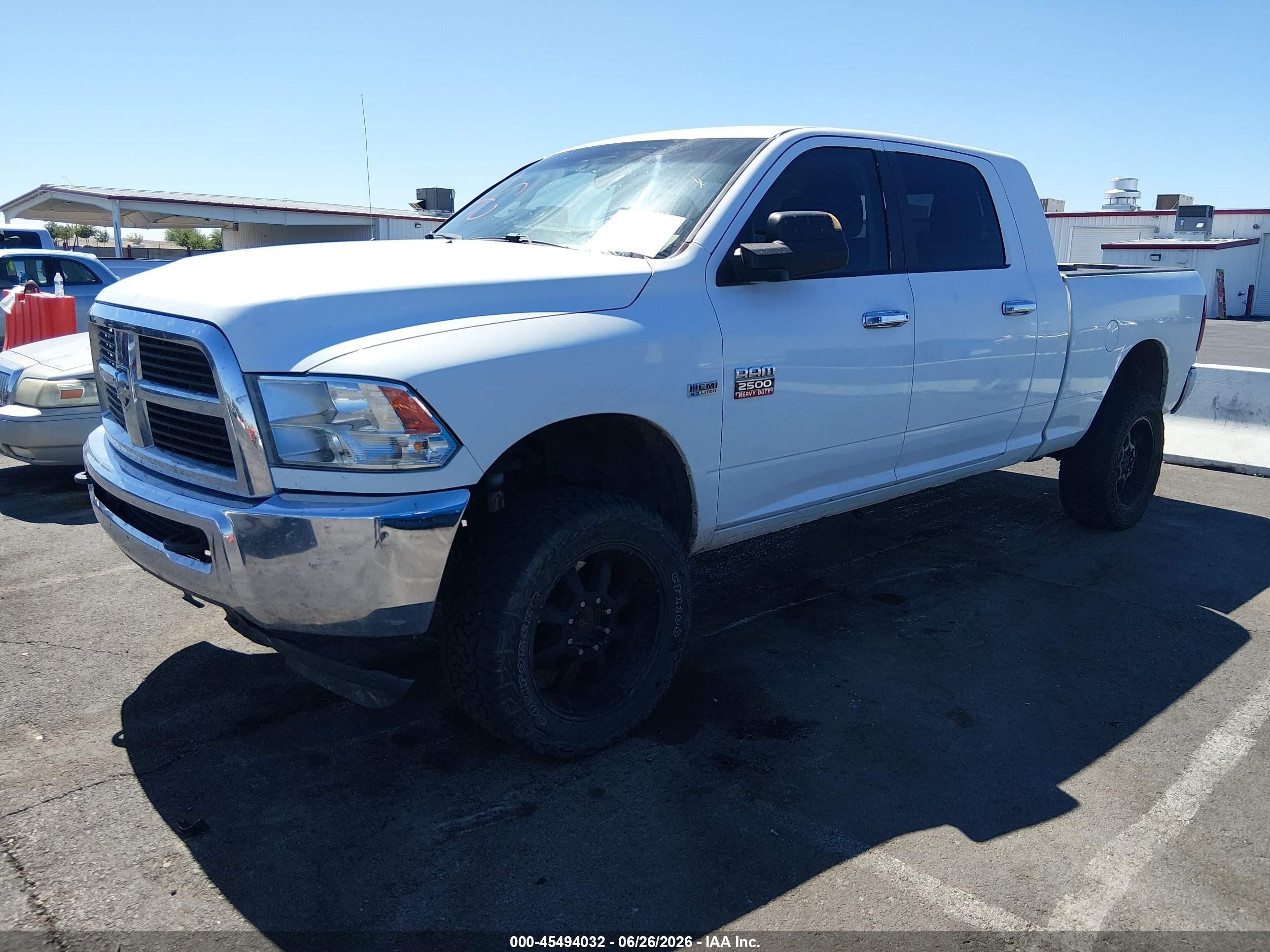 2011 Ram Ram 2500 Slt White vin: 3D7TT2HT6BG507228