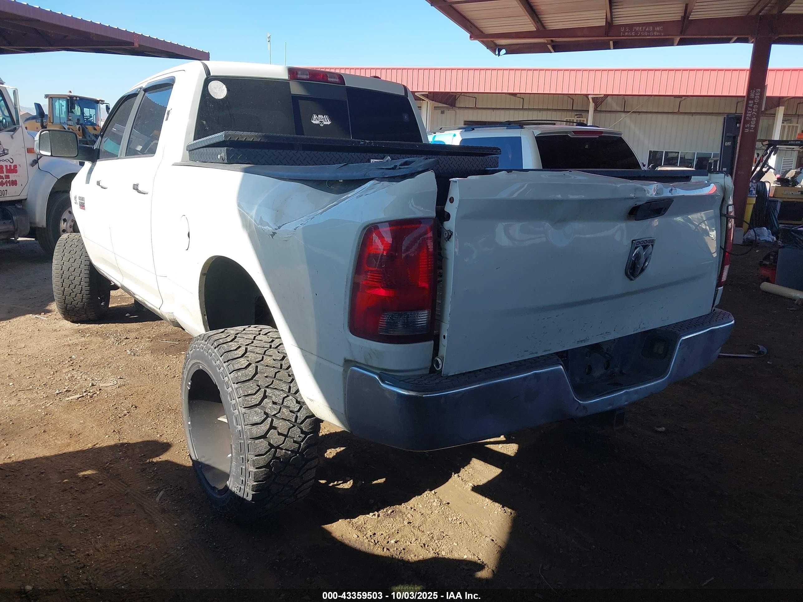 2010 Dodge Ram 2500 Slt White vin: 3D7UT2CL0AG146749