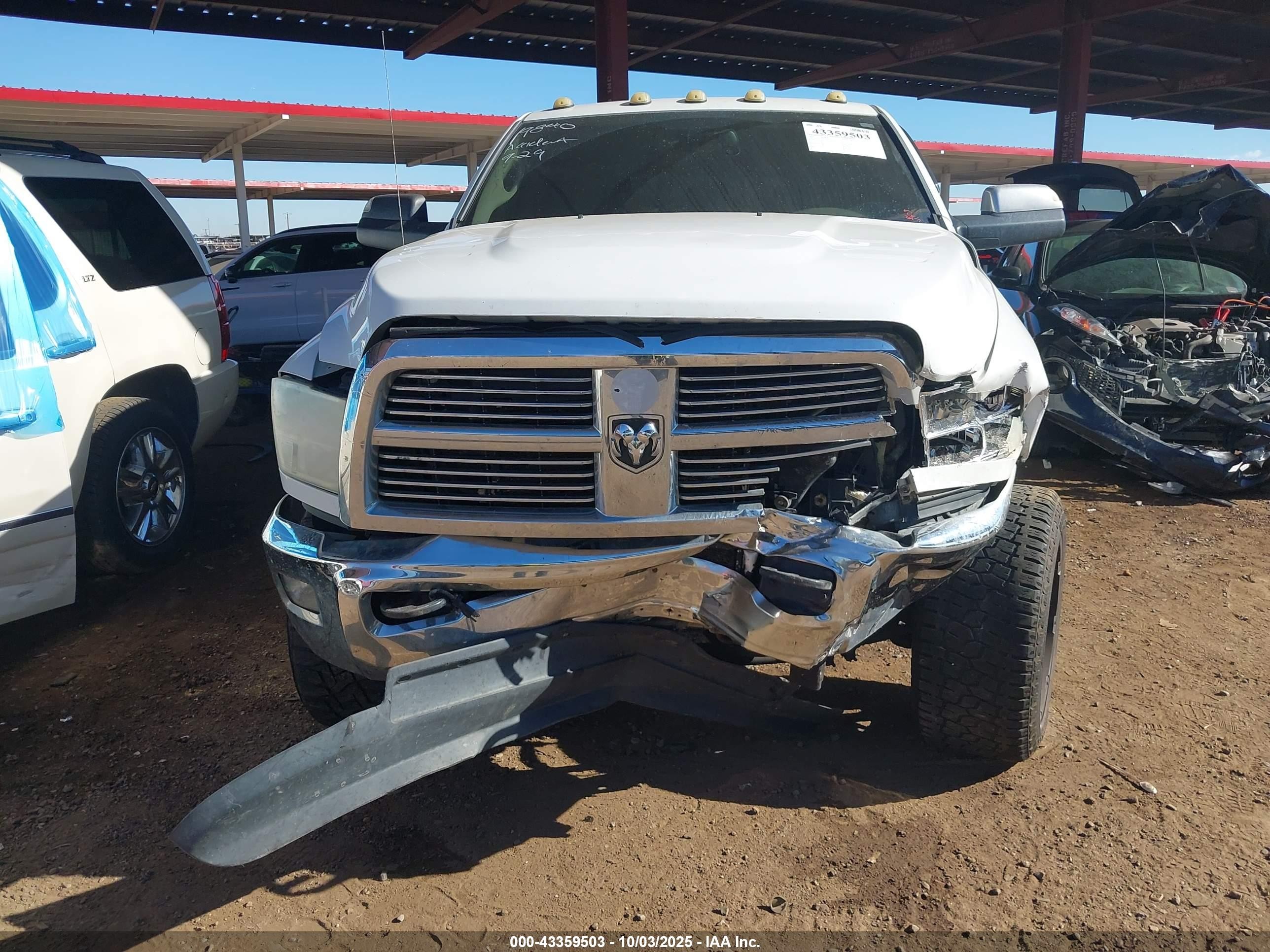 2010 Dodge Ram 2500 Slt White vin: 3D7UT2CL0AG146749