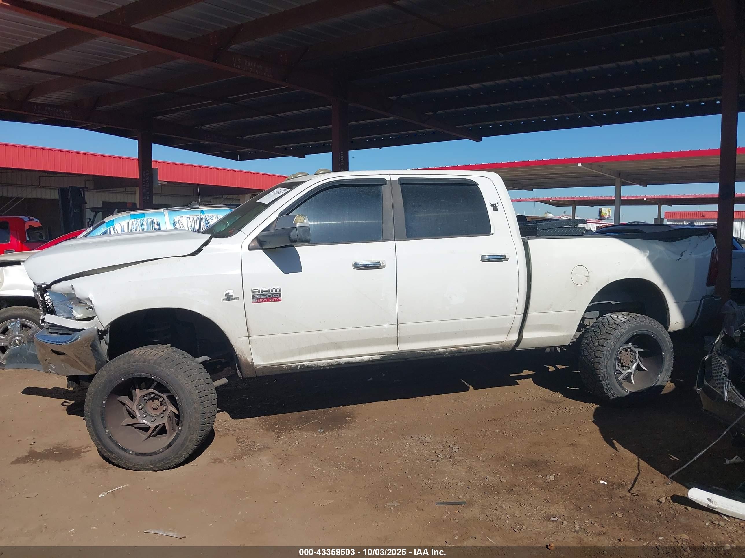 2010 Dodge Ram 2500 Slt White vin: 3D7UT2CL0AG146749