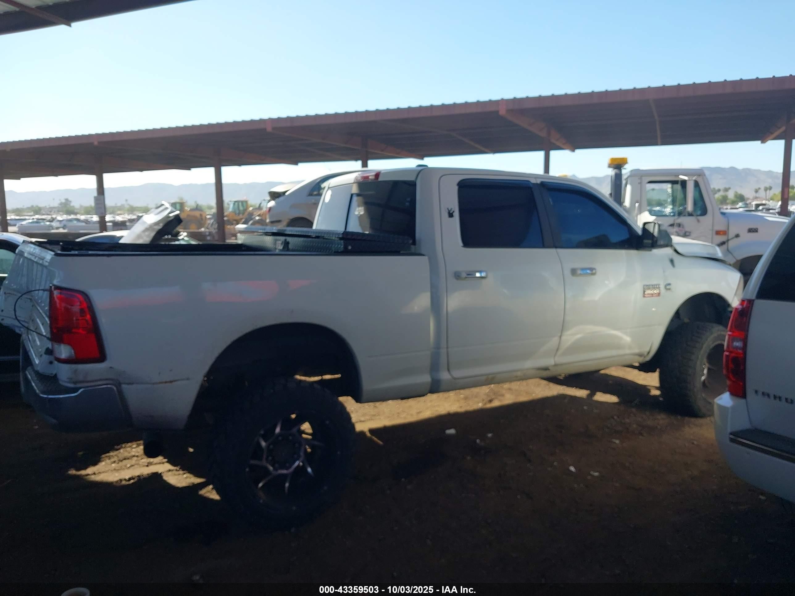 2010 Dodge Ram 2500 Slt White vin: 3D7UT2CL0AG146749