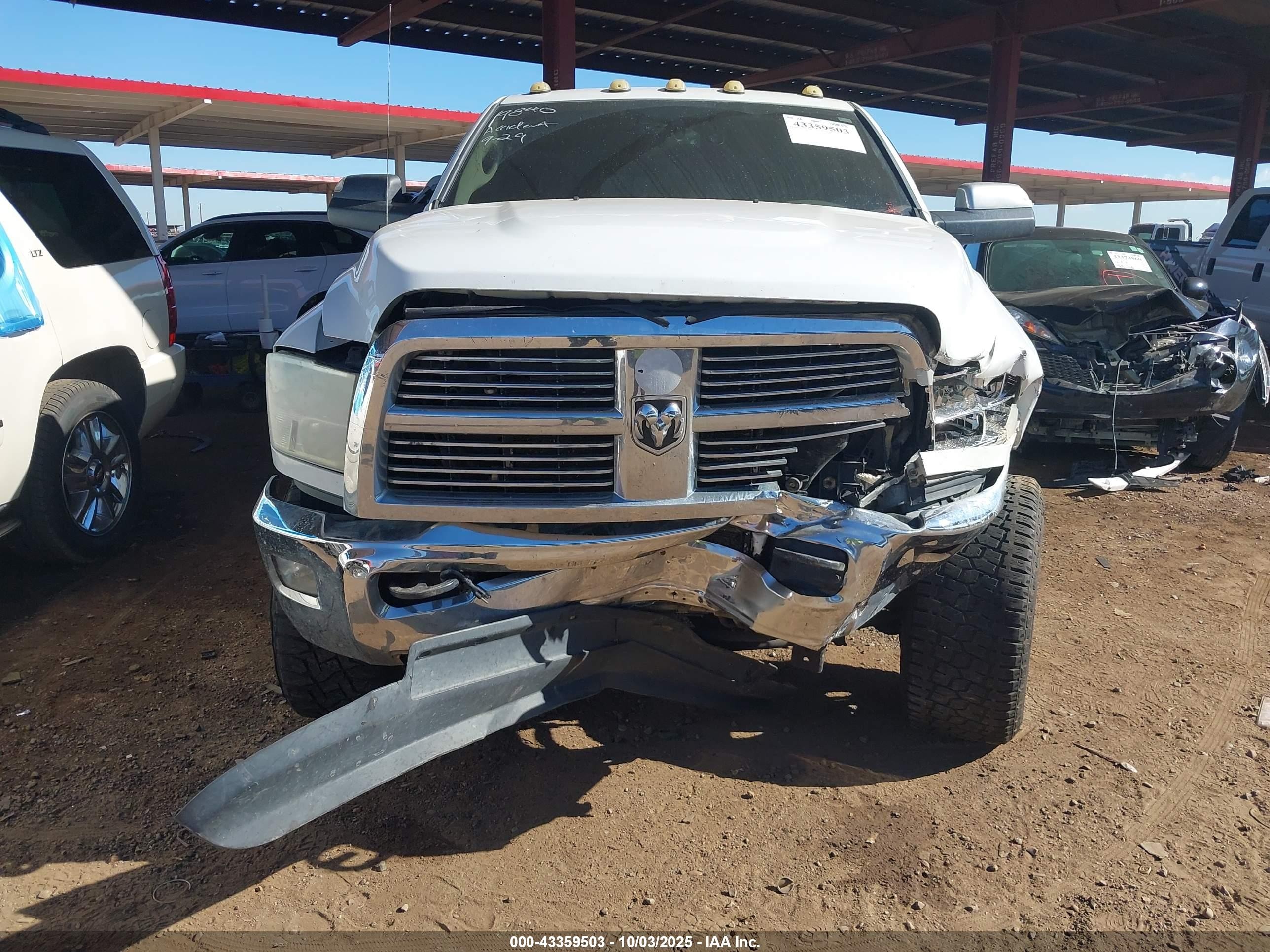 2010 Dodge Ram 2500 Slt White vin: 3D7UT2CL0AG146749