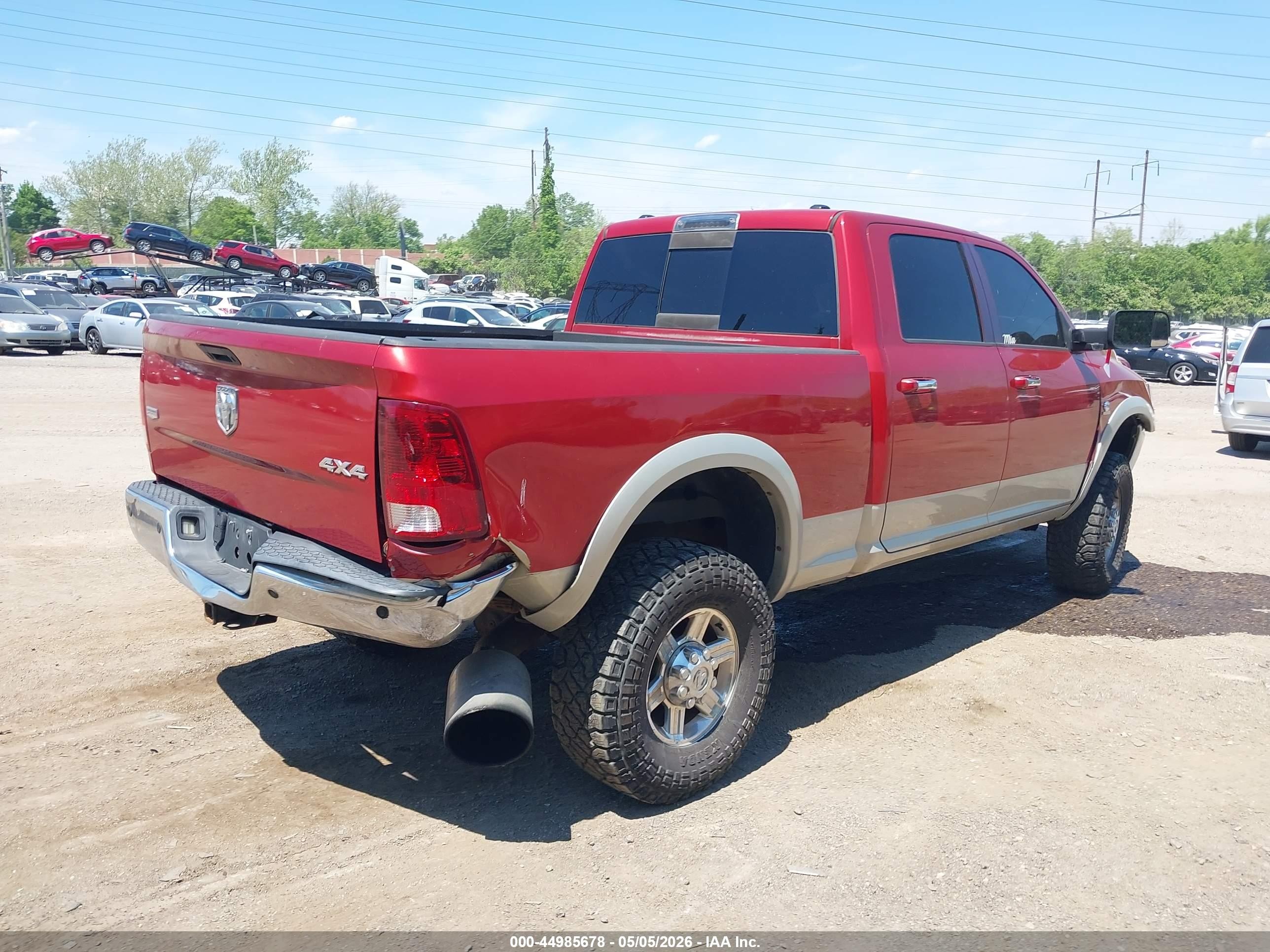 2010 Dodge Ram 2500 Laramie Red vin: 3D7UT2CL0AG152731