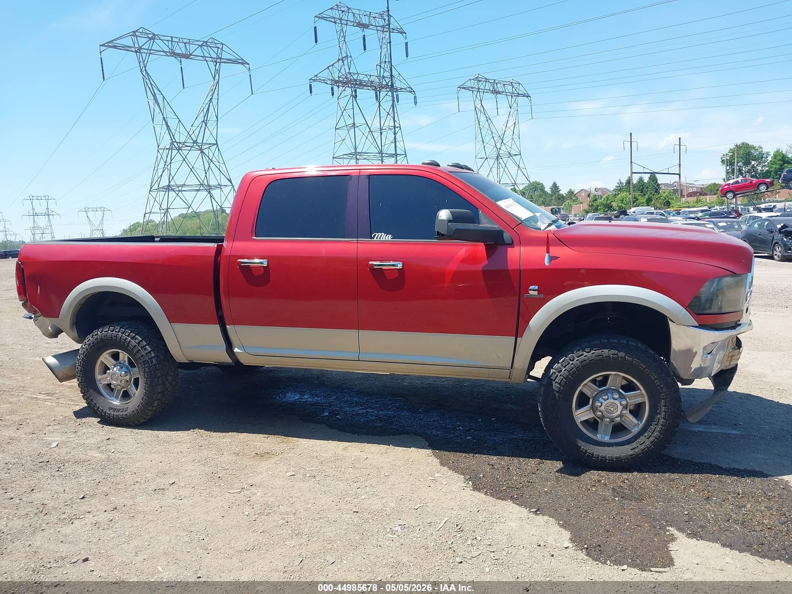 2010 Dodge Ram 2500 Laramie Red vin: 3D7UT2CL0AG152731