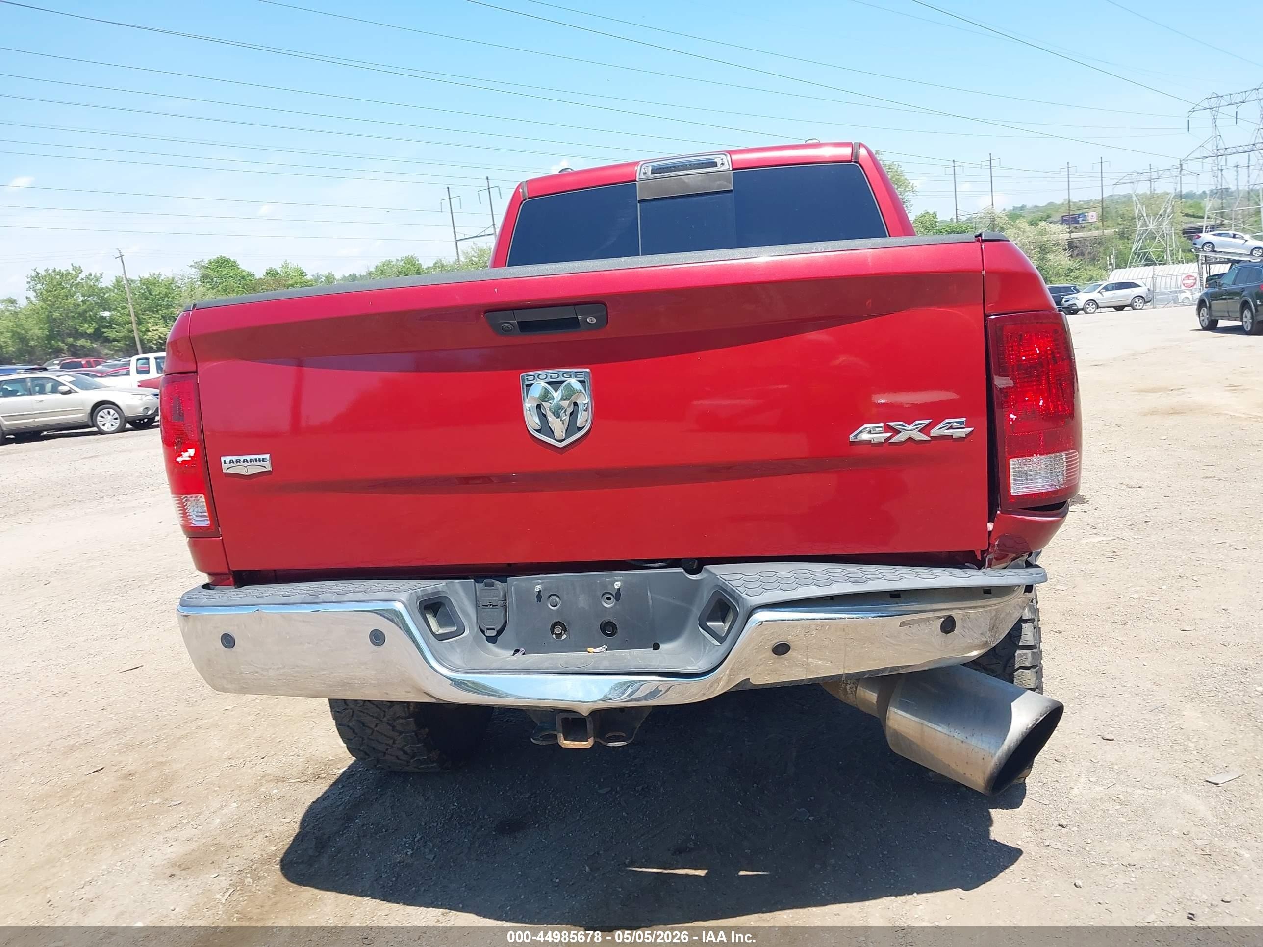 2010 Dodge Ram 2500 Laramie Red vin: 3D7UT2CL0AG152731