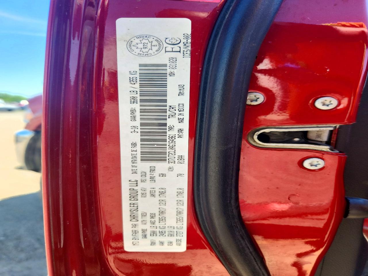 2010 Dodge Ram 2500 Burgundy vin: 3D7UT2CL0AG164961