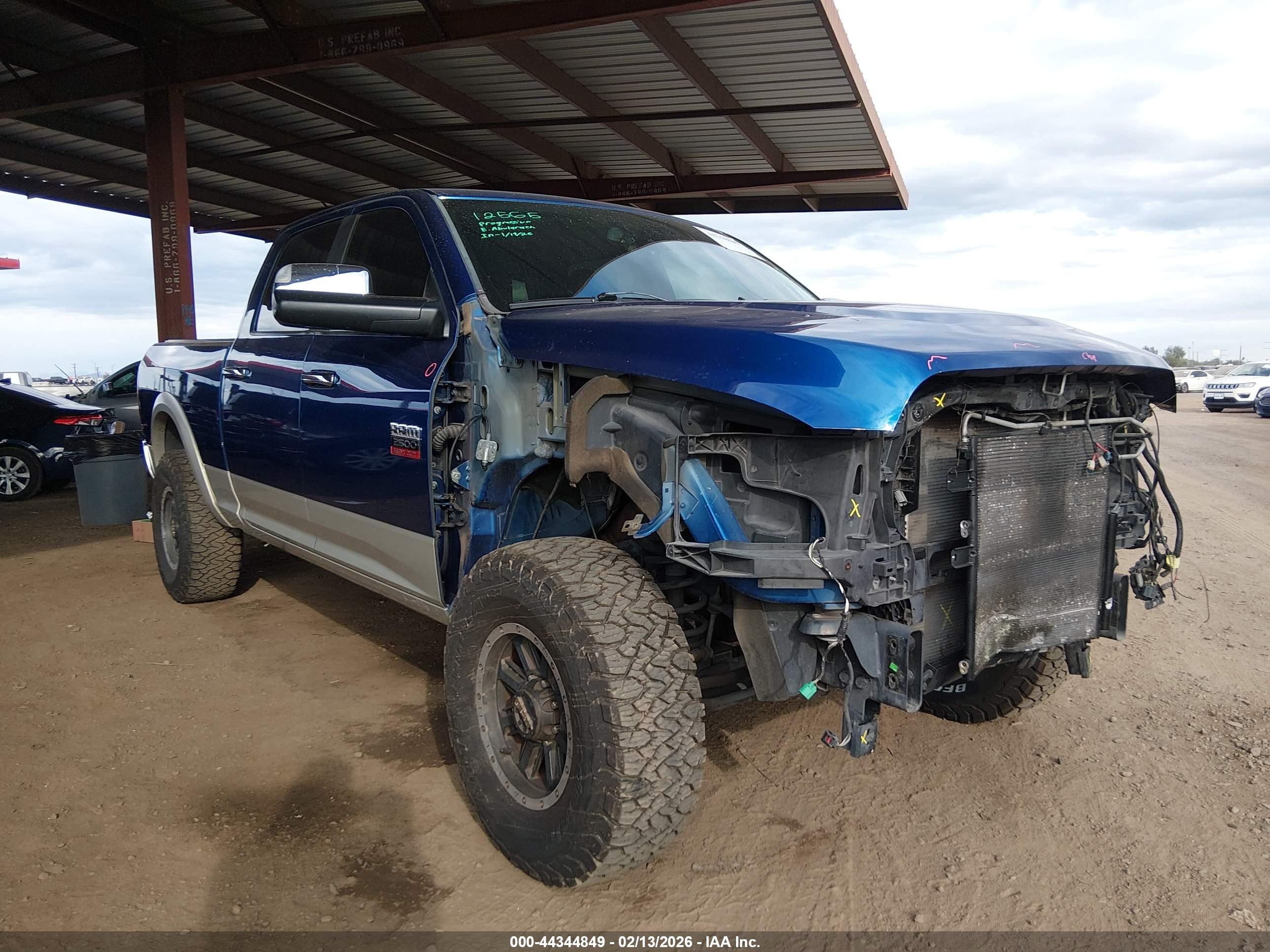 2010 Dodge Ram 2500 Laramie Blue vin: 3D7UT2CL0AG188015