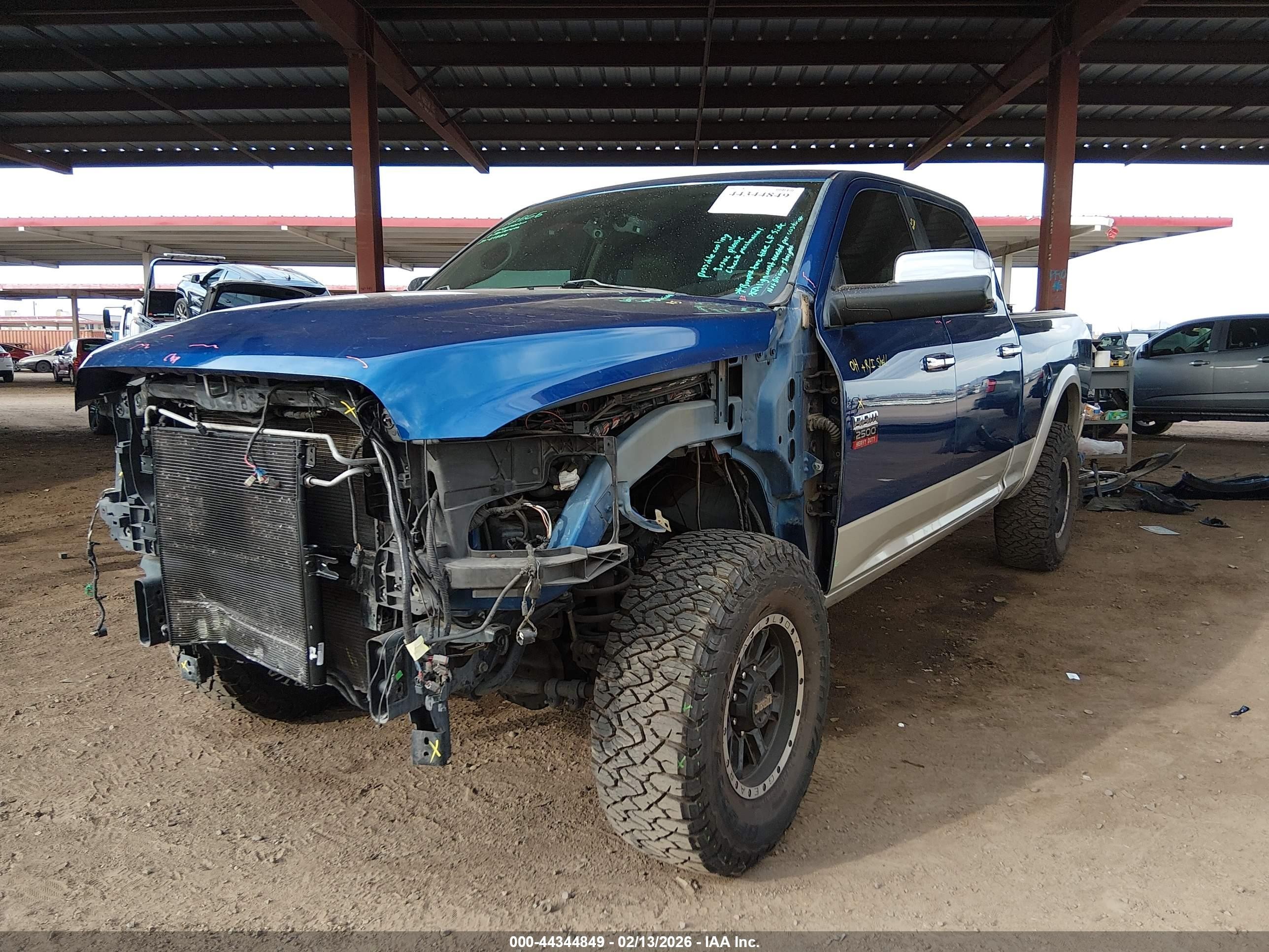 2010 Dodge Ram 2500 Laramie Blue vin: 3D7UT2CL0AG188015