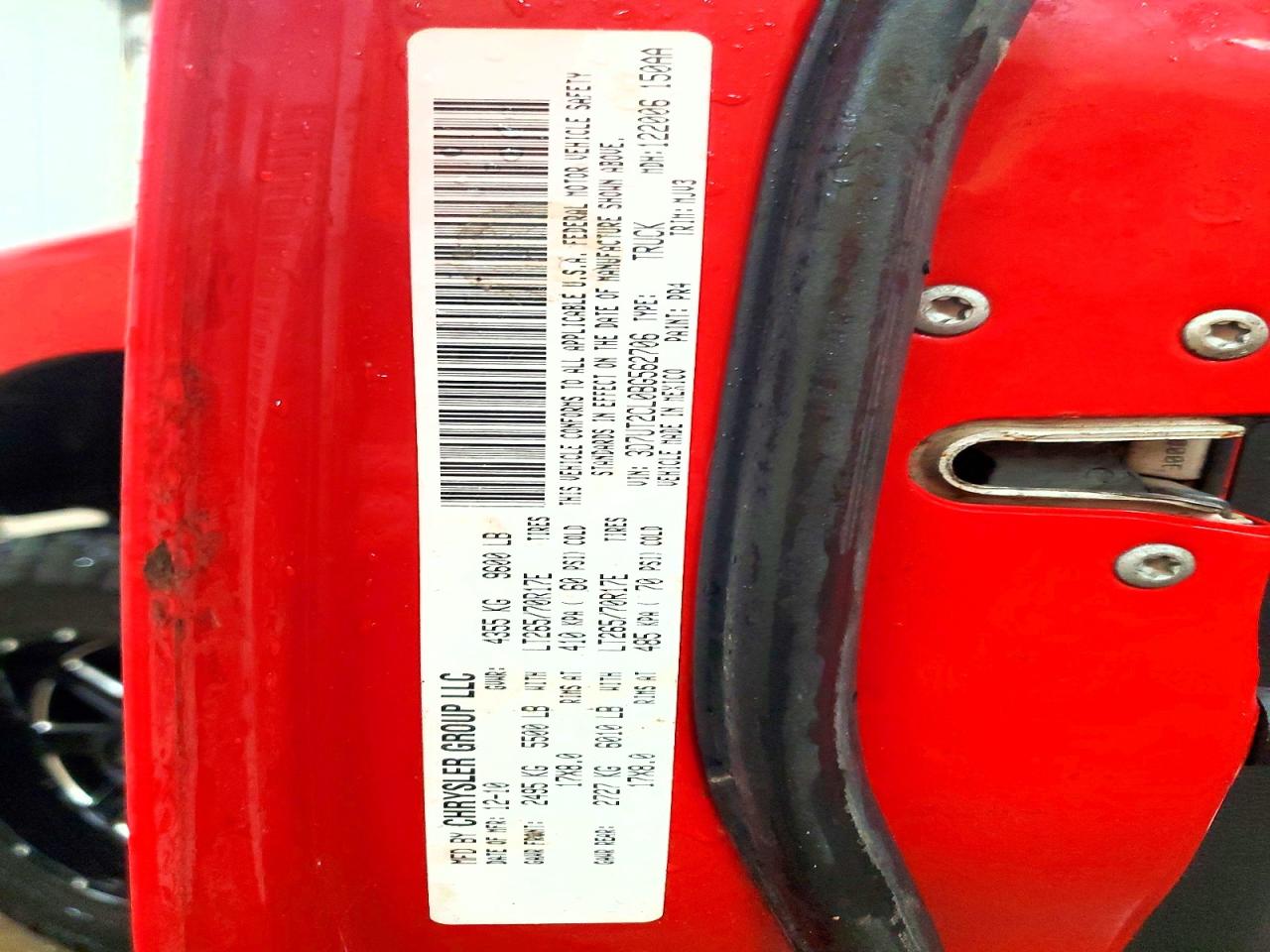 2011 Dodge Ram 2500 Red vin: 3D7UT2CL0BG562706