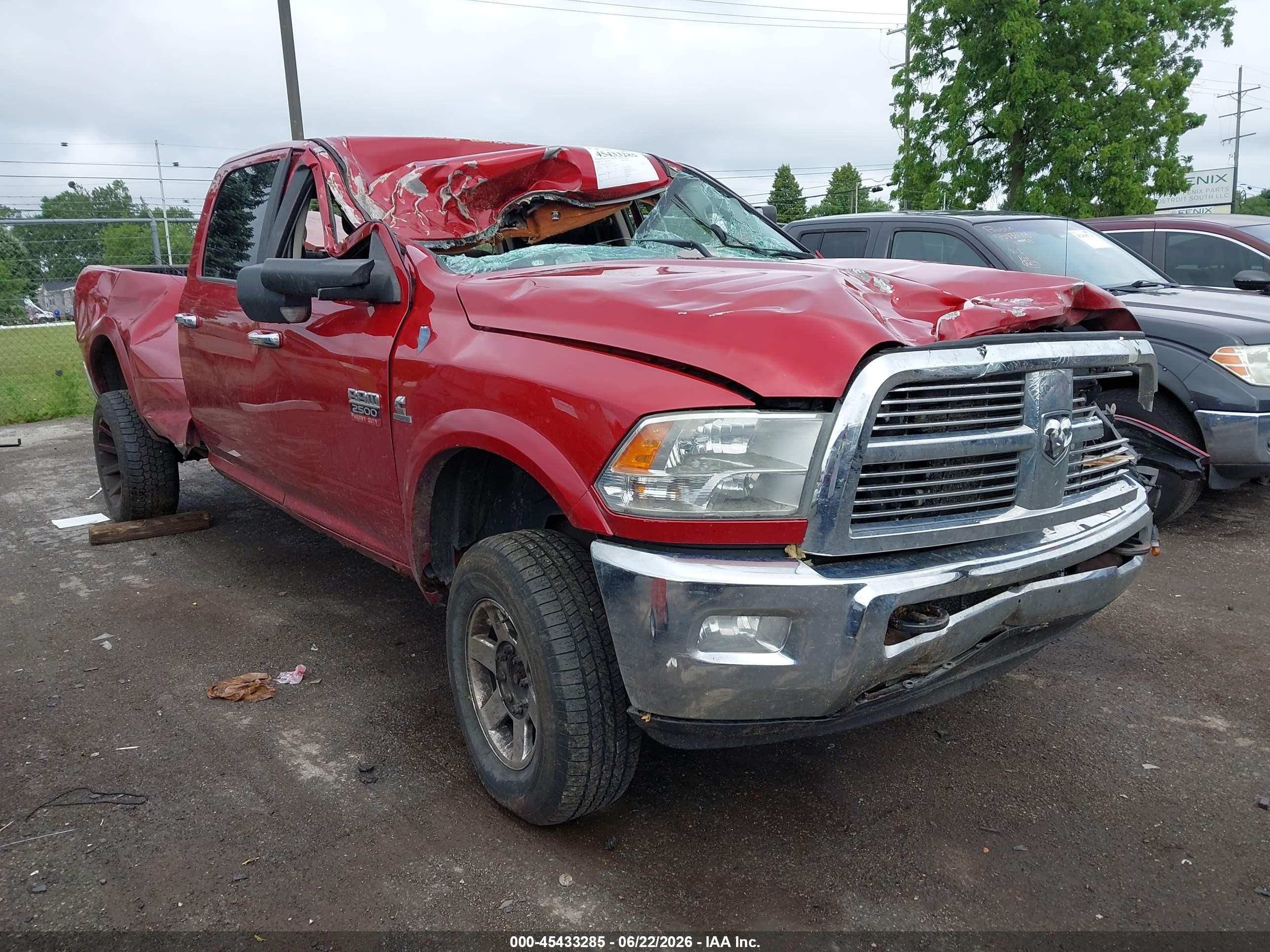2010 Dodge Ram 2500 Slt Burgundy vin: 3D7UT2CL1AG182546
